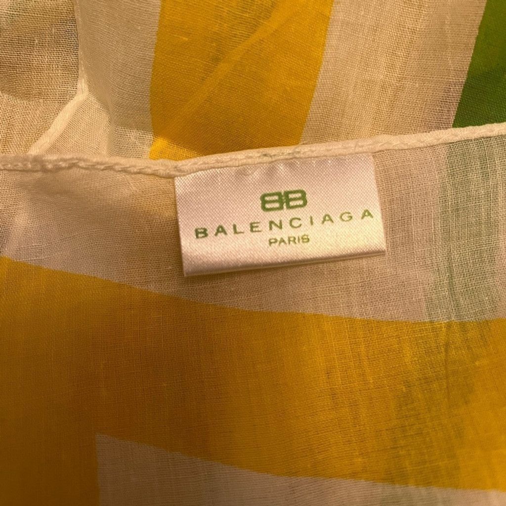 Balenciaga Balenciaga yellow & green cotton scarf Size ONE SIZE - 5 Thumbnail