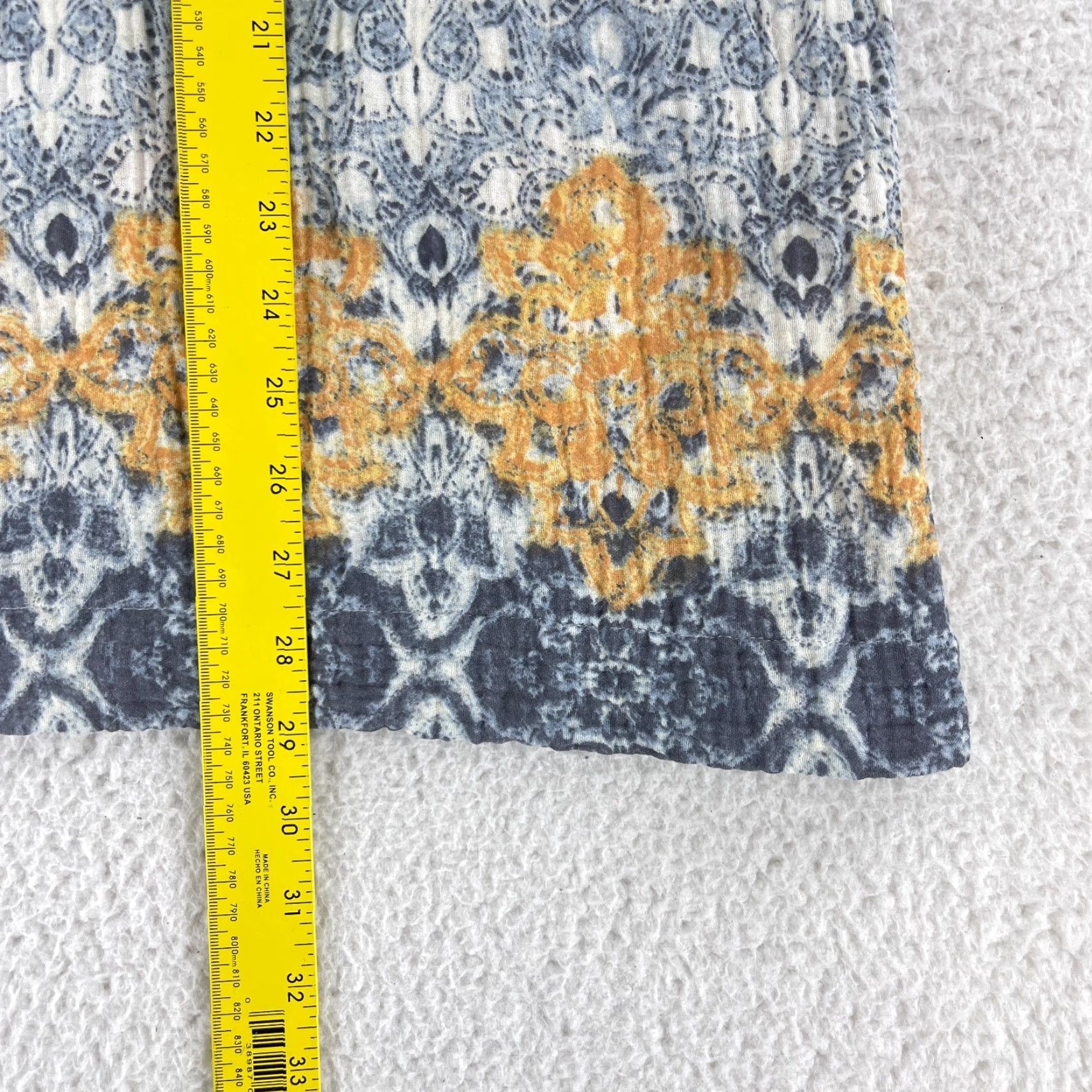 J. Jill J. Jill Tunic Shirt Womens XL Ivory Geo Print Long Sleeve Pullover Texture Size XL / US 12-14 / IT 48-50 - 6 Thumbnail