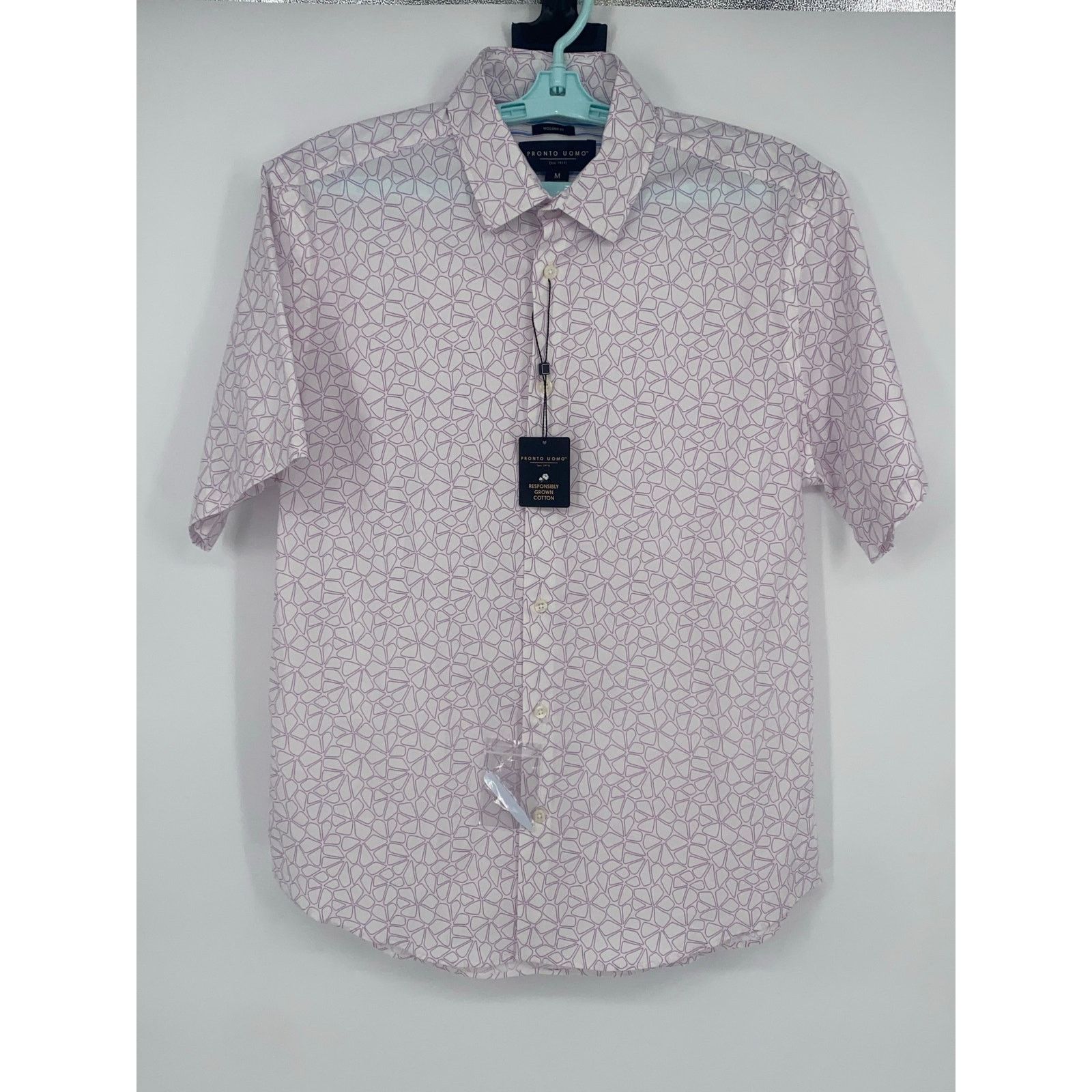 Pronto Uomo Pronto Uomo Mens NWT short sleeve Buttondown! Size US M / EU 48-50 / 2 - 1 Thumbnail