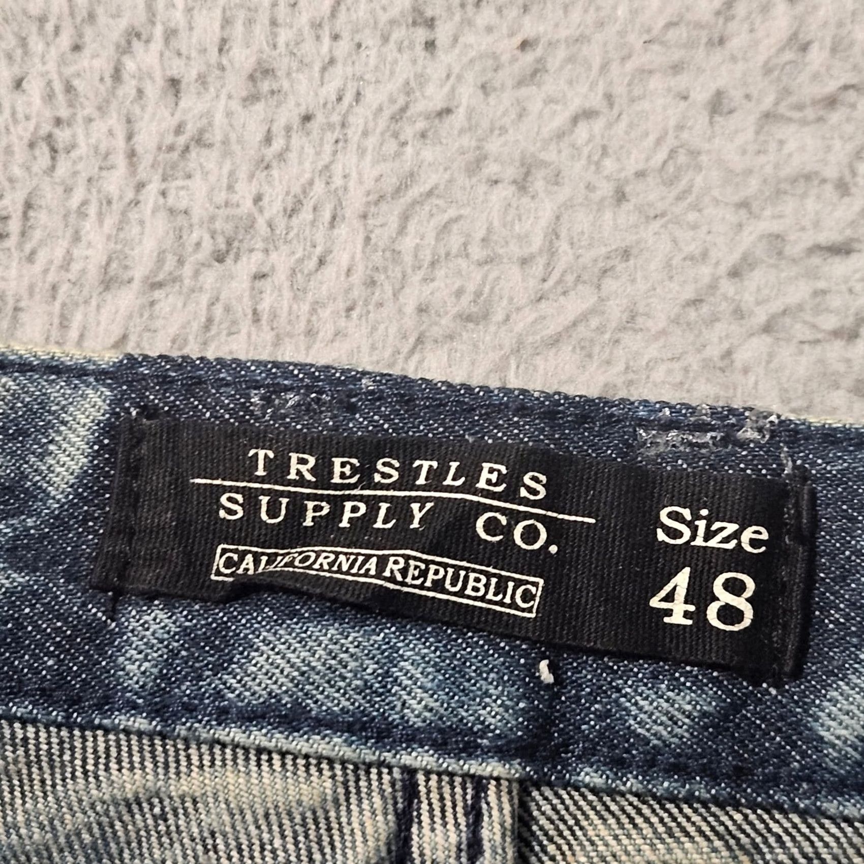 Vintage Trestles Supply Co Jeans Mens Blue Size 48 33 NWT Moto Straight Size US 32 / EU 48 - 4 Thumbnail