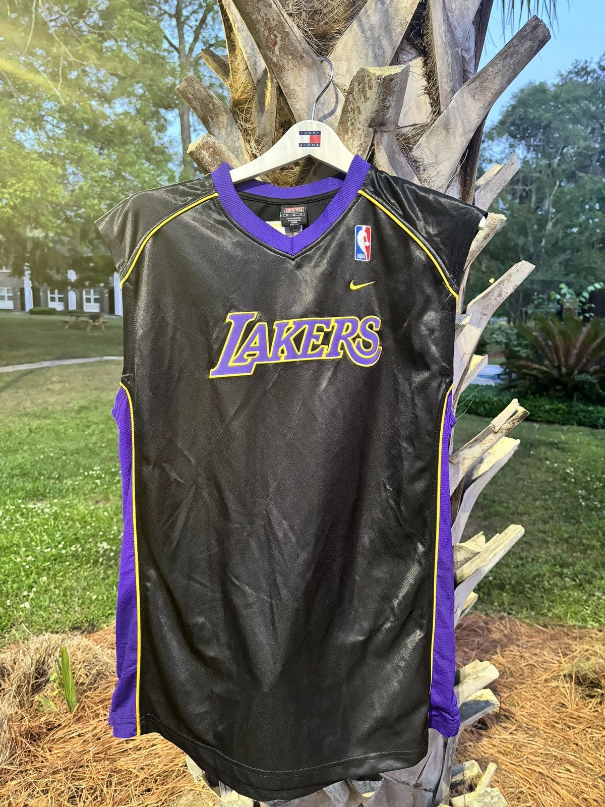 Nike Vintage 90s Nike Team Los Angeles Lakers Warm-Up NBA Jersey Size US M / EU 48-50 / 2 - 2 Thumbnail