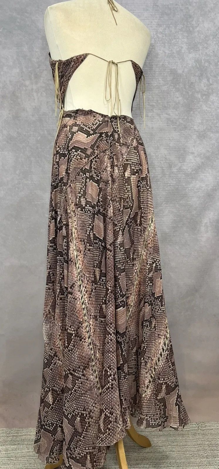 Roberto Cavalli Roberto Cavalli SS11 snakeskin lace up gown Size S / US 4 / IT 40 - 4 Thumbnail