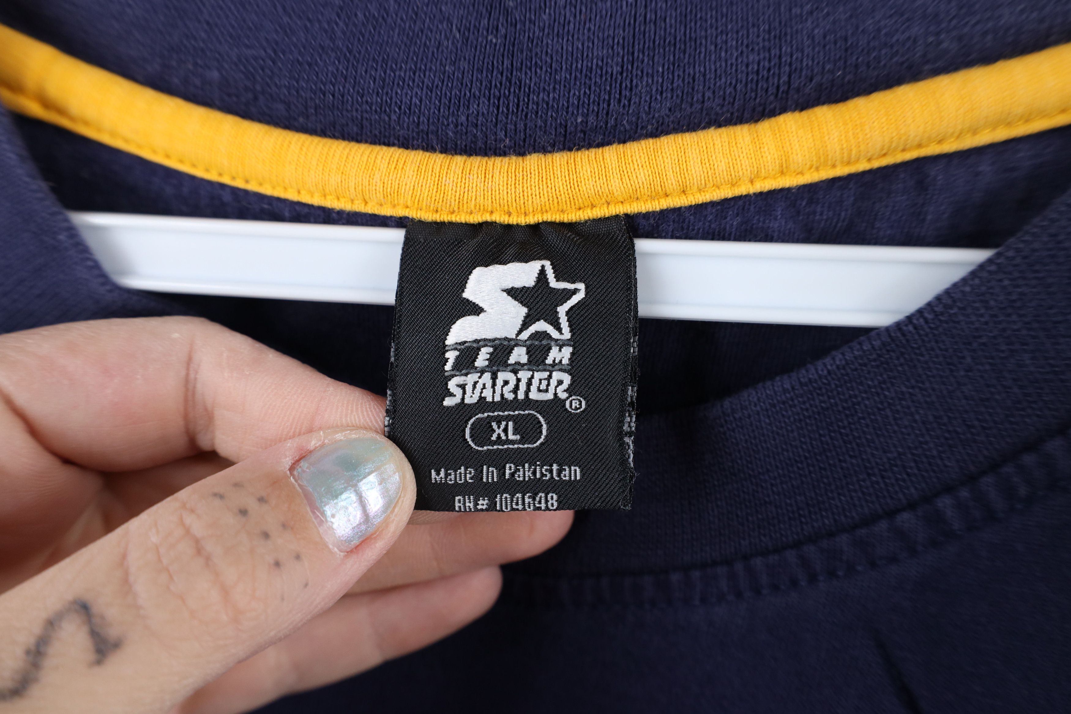 Starter × Vintage Vintage 90s Starter Out University of Michigan T-Shirt Blue Size US XL / EU 56 / 4 - 9 Thumbnail