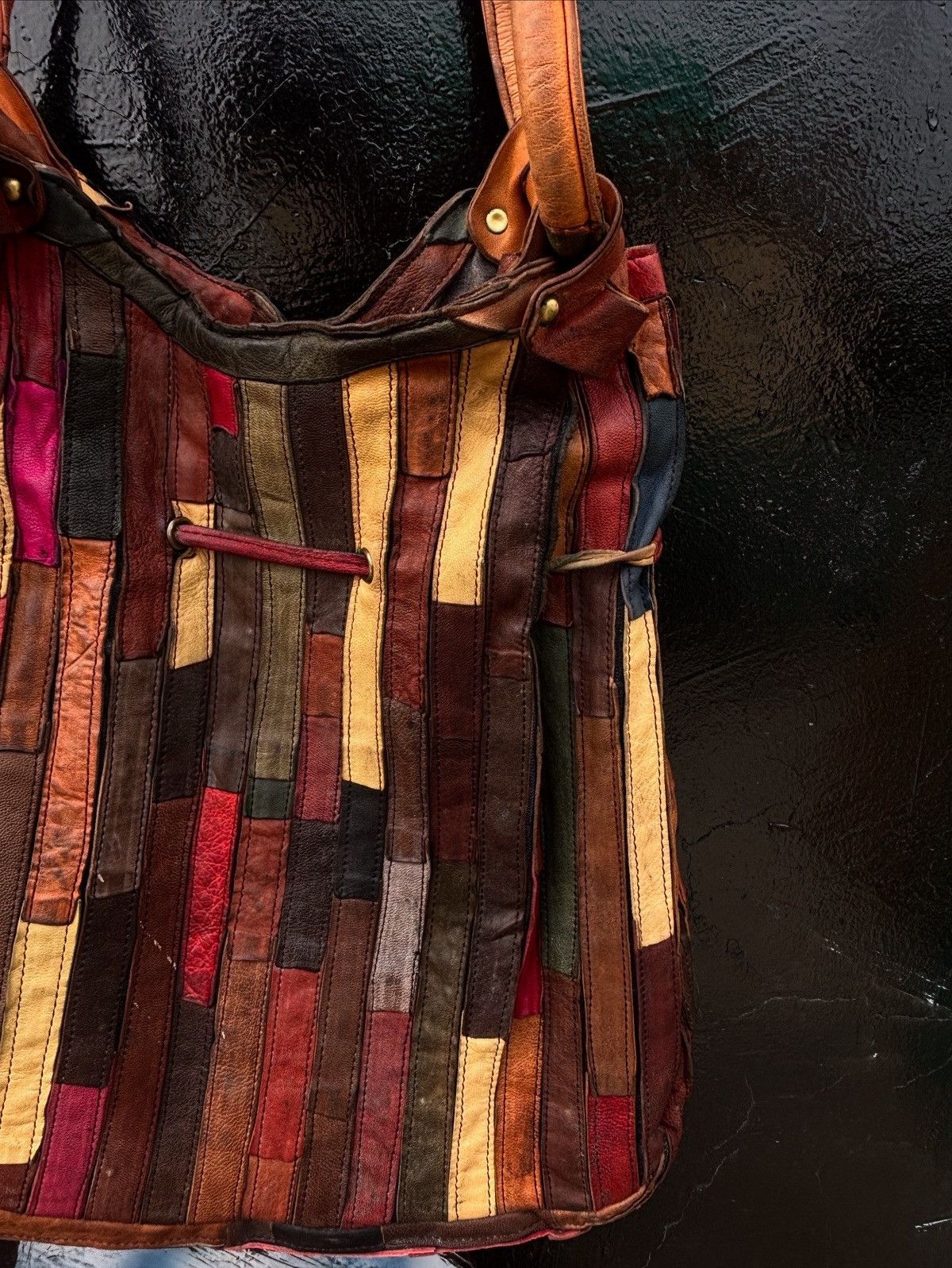 Genuine Leather Multi-Colored Lloyd Leather Tote (#1730-9) Size ONE SIZE - 7 Thumbnail