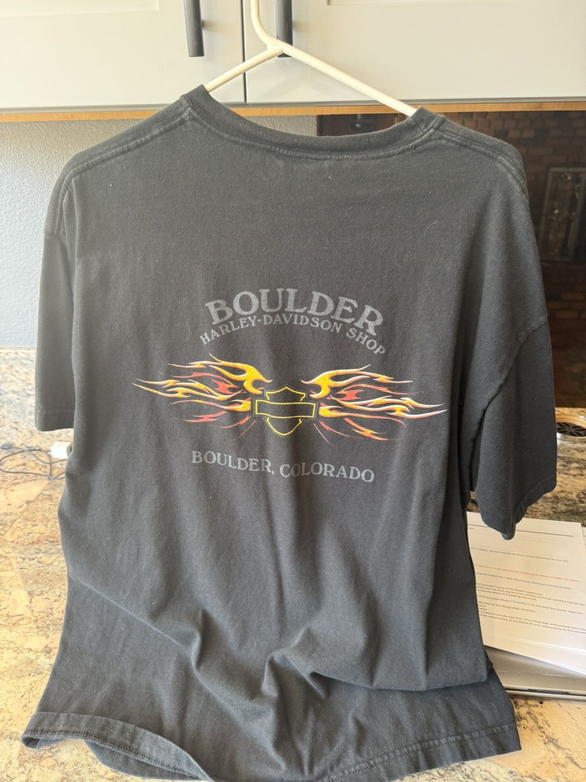 Harley Davidson Harley-Davidson Flame Graphic pocket tee Size US XL / EU 56 / 4 - 2 Thumbnail