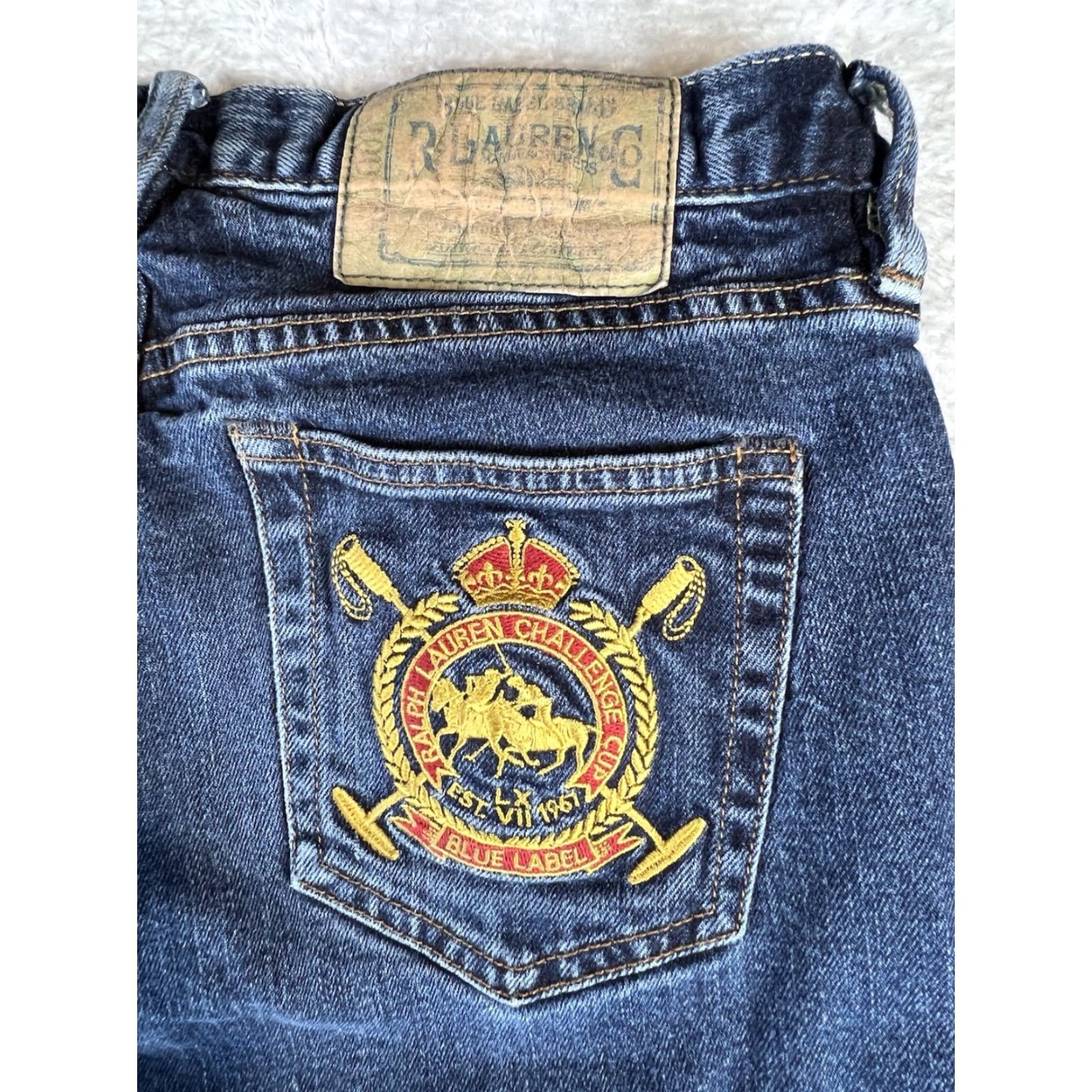 Polo Ralph Lauren Ralph Lauren Sport Jeans Thompson 650 Women’s 30 Denim Slim Straight Leg 5-Pocket Blue Logo Embroidered Size 30" / US 8 / IT 44 - 3 Thumbnail