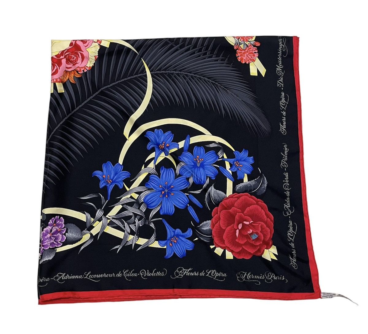 Hermes Vtg Hermes Carre 90 Fleurs de L'opera Silk Scarf Size ONE SIZE - 11 Thumbnail