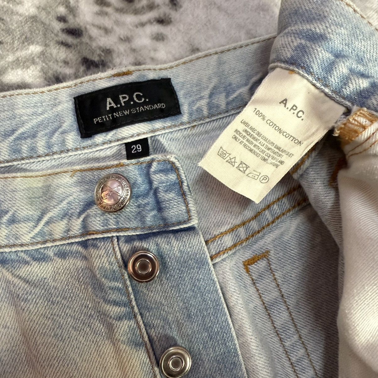 A.P.C. A.P.C Paris Petit New Standard Light Wash Slim Jeans Size US 30 / EU 46 - 13 Thumbnail