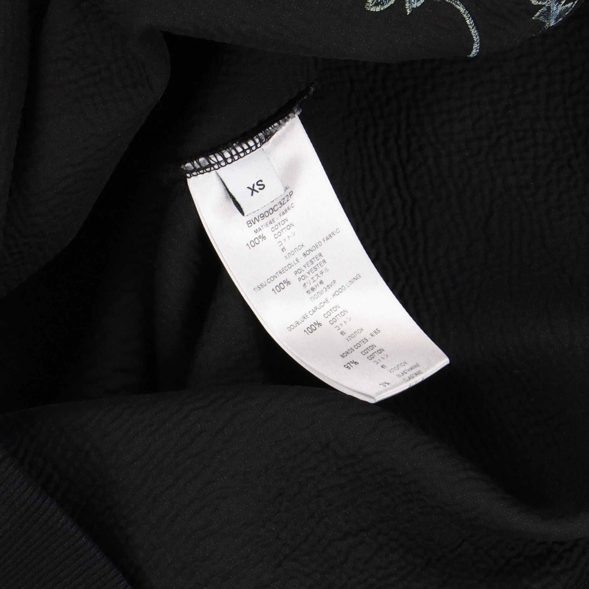 Givenchy Black Embroidered Floral Destroyed Logo Hoodie Size US XS / EU 42 / 0 - 7 Thumbnail