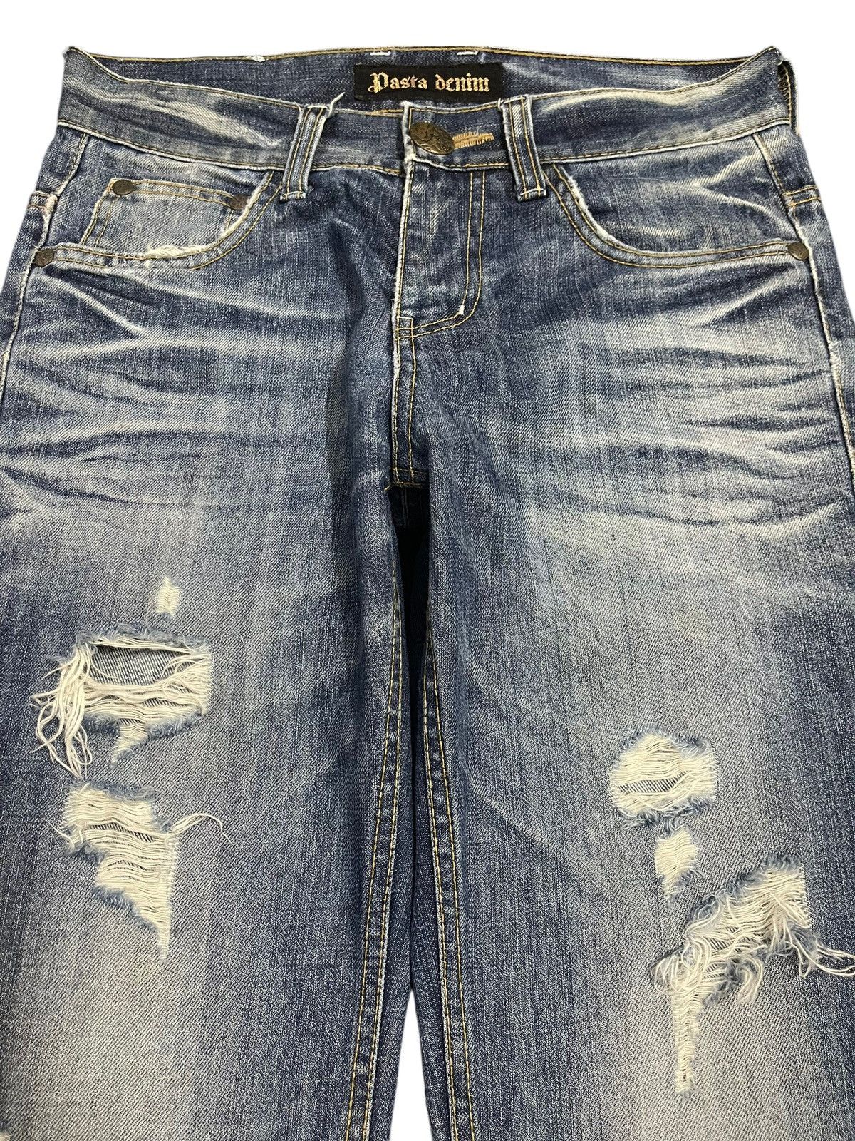 semanticdesign Vintage Japanese Brand Blue Wash Distressed Loose Jeans Size US 30 / EU 46 - 3 Thumbnail