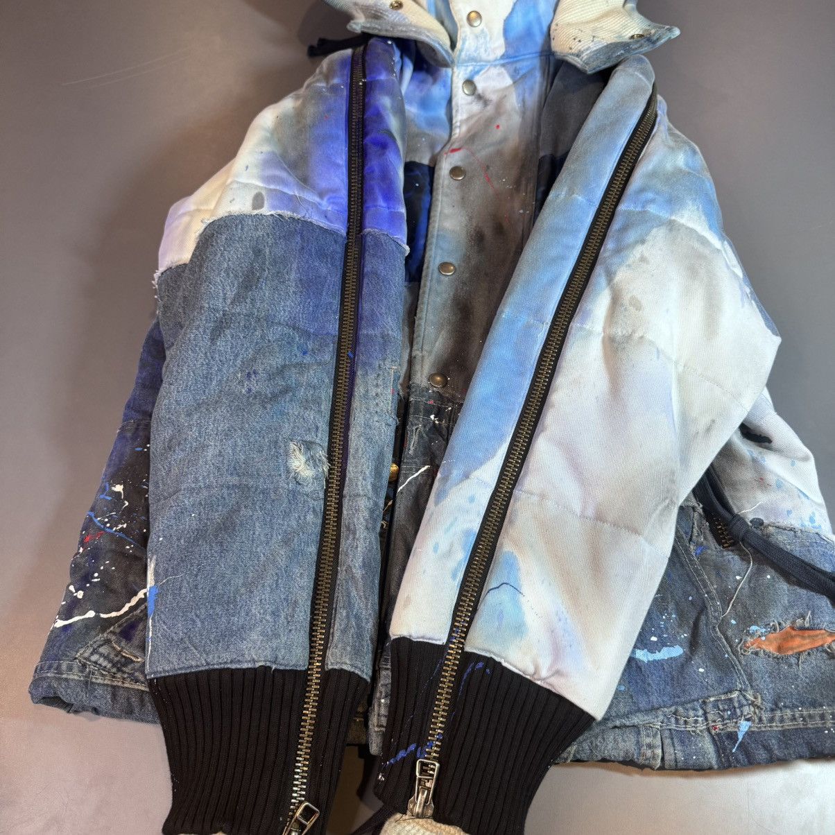 Greg Lauren Greg Lauren Blue GL painted retro puffy jacket FW19 Size US M / EU 48-50 / 2 - 9 Thumbnail