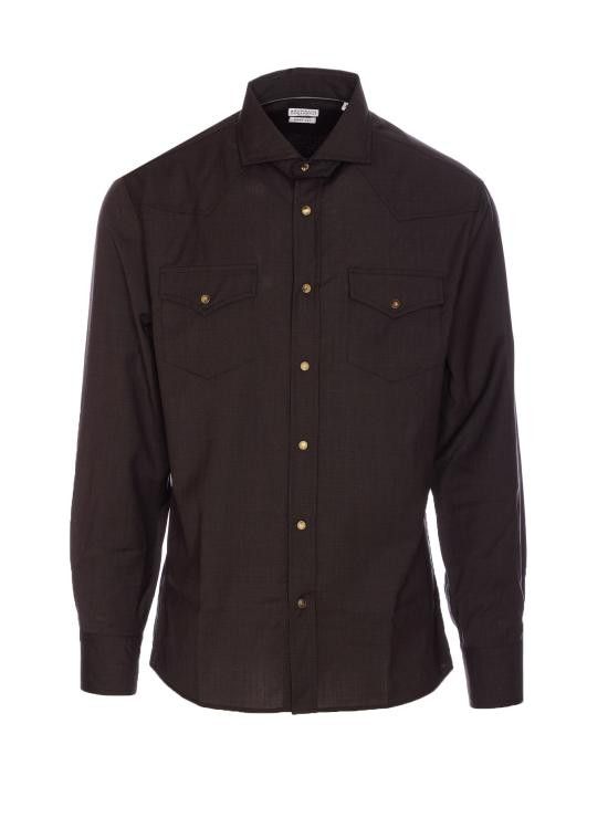 Brunello Cucinelli BRUNELLO CUCINELLI Men Long Tops MM6704008 C051 Brown Size US XL / EU 56 / 4 - 1 Thumbnail