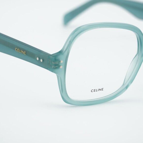 Celine Celine CL50148I 093 Eyeglasses Light Green 53mm Square Frame Size ONE SIZE - 4 Thumbnail