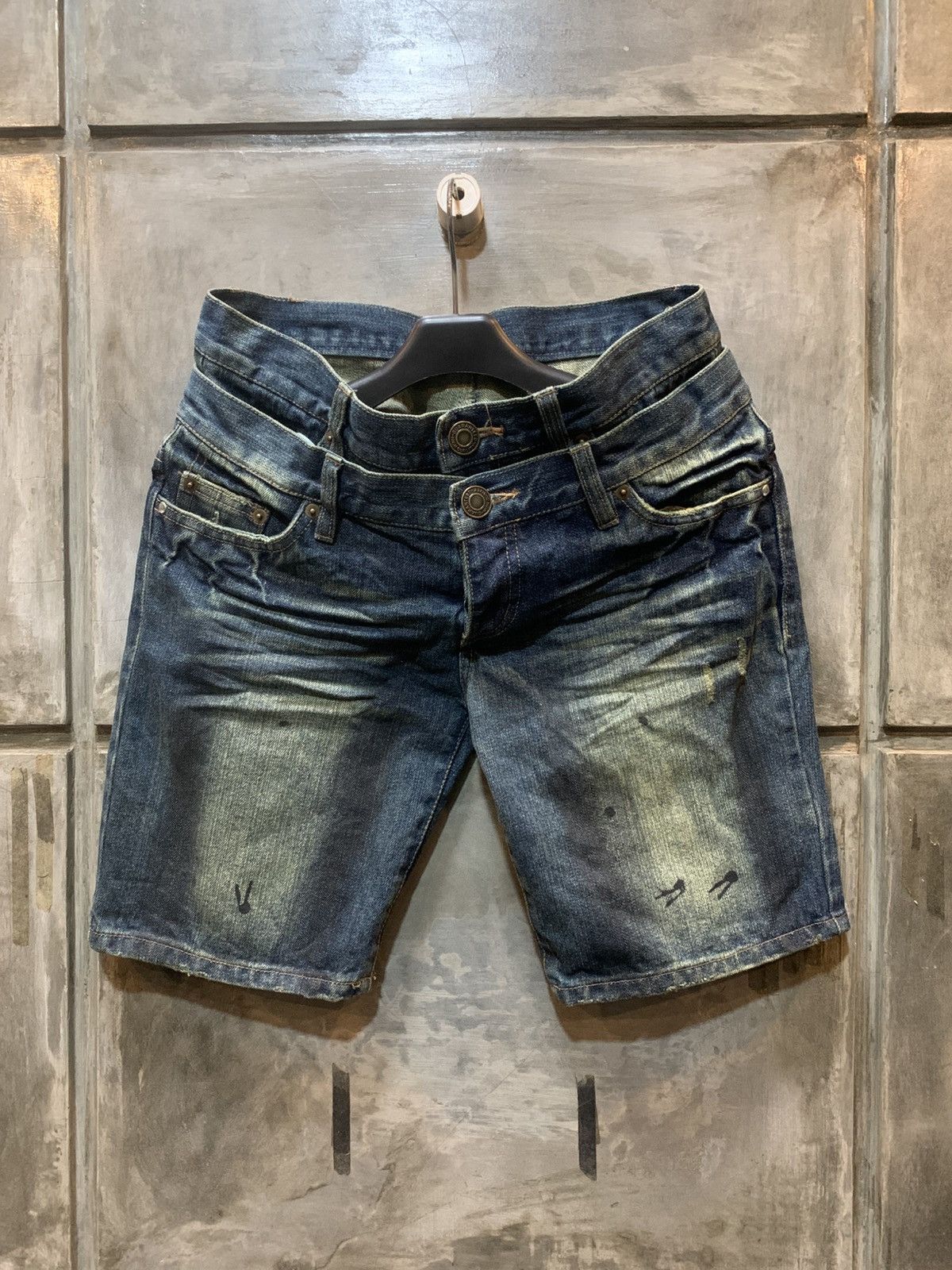 If Six Was Nine Clef De Sol Double Waist Mudwash Denim Size US 32 / EU 48 - 1 Thumbnail