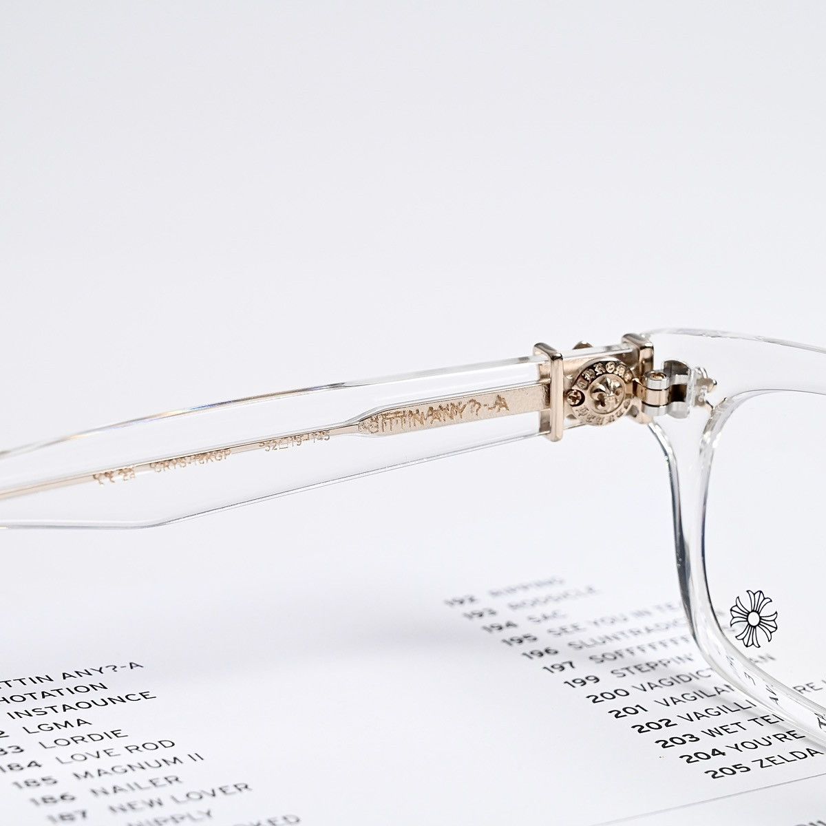 Chrome Hearts CHROME HEARTS GITTIN ANY ?-A CRYSTAL 18K GOLD PLATED GLASSES Size ONE SIZE - 7 Thumbnail