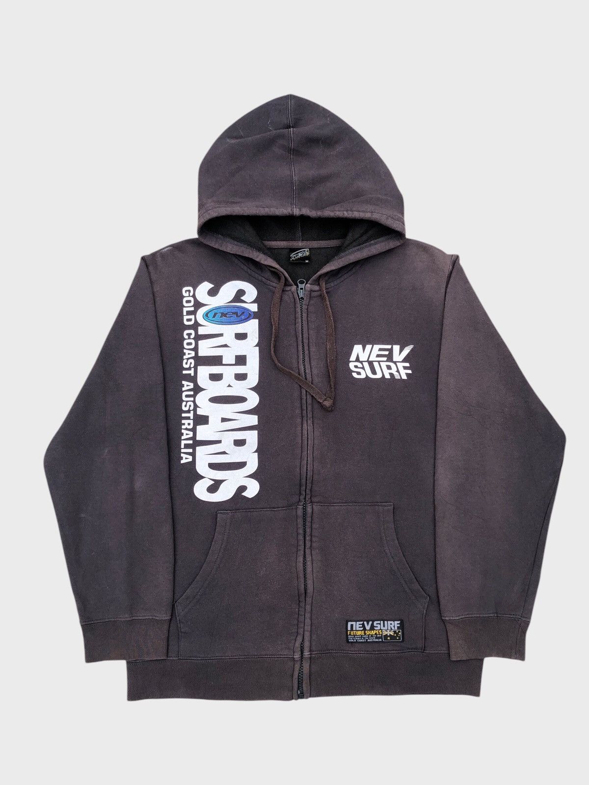 Vintage Vintage 90s Nev Surfboards Australia Sunfaded Hoodie Size US M / EU 48-50 / 2 - 1 Thumbnail