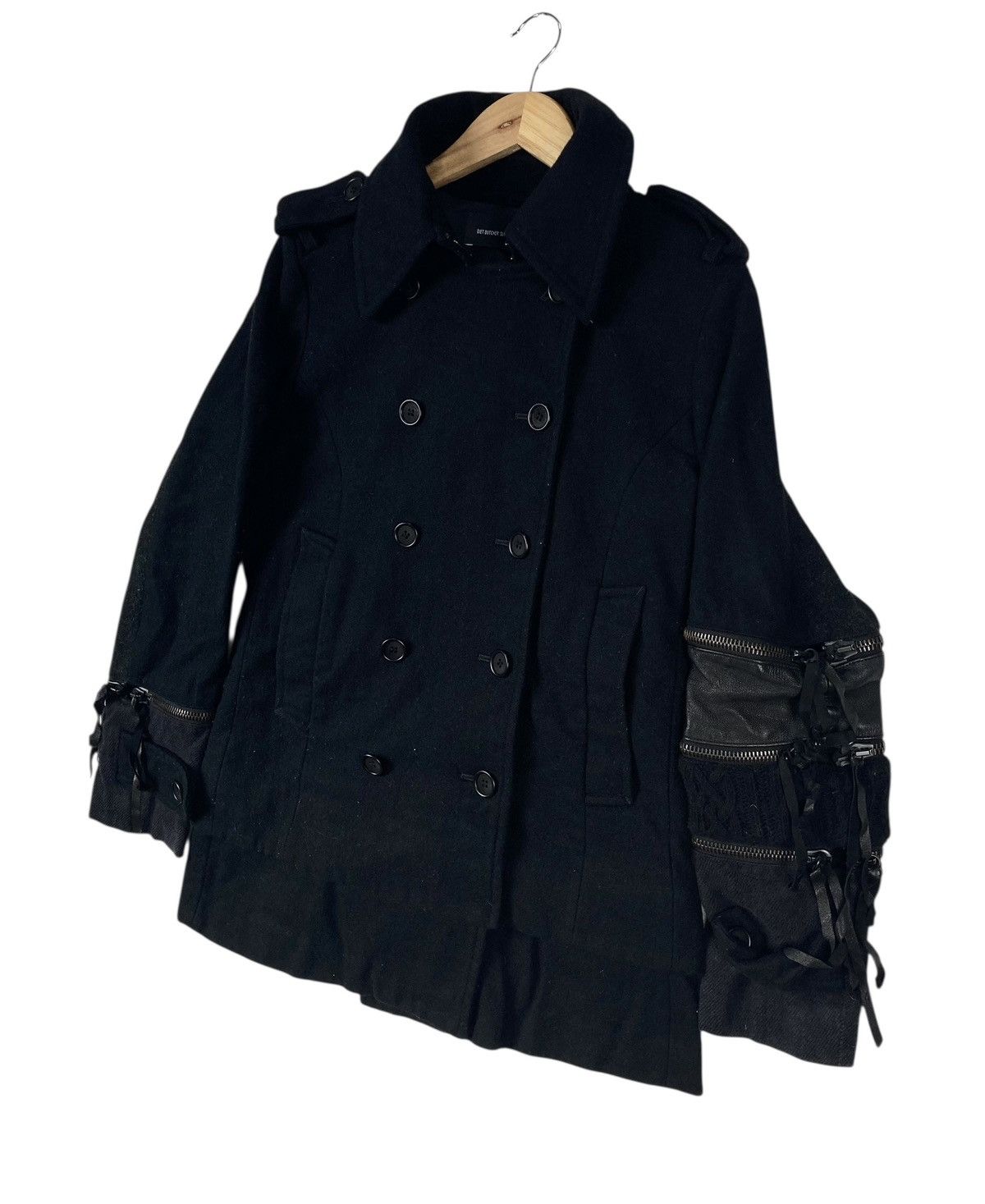 Diet Butcher Slim Skin FW 2011 Diet Butcher Slim Skin Wool Leather Long Jacket Rare Size M / US 6-8 / IT 42-44 - 1 Thumbnail
