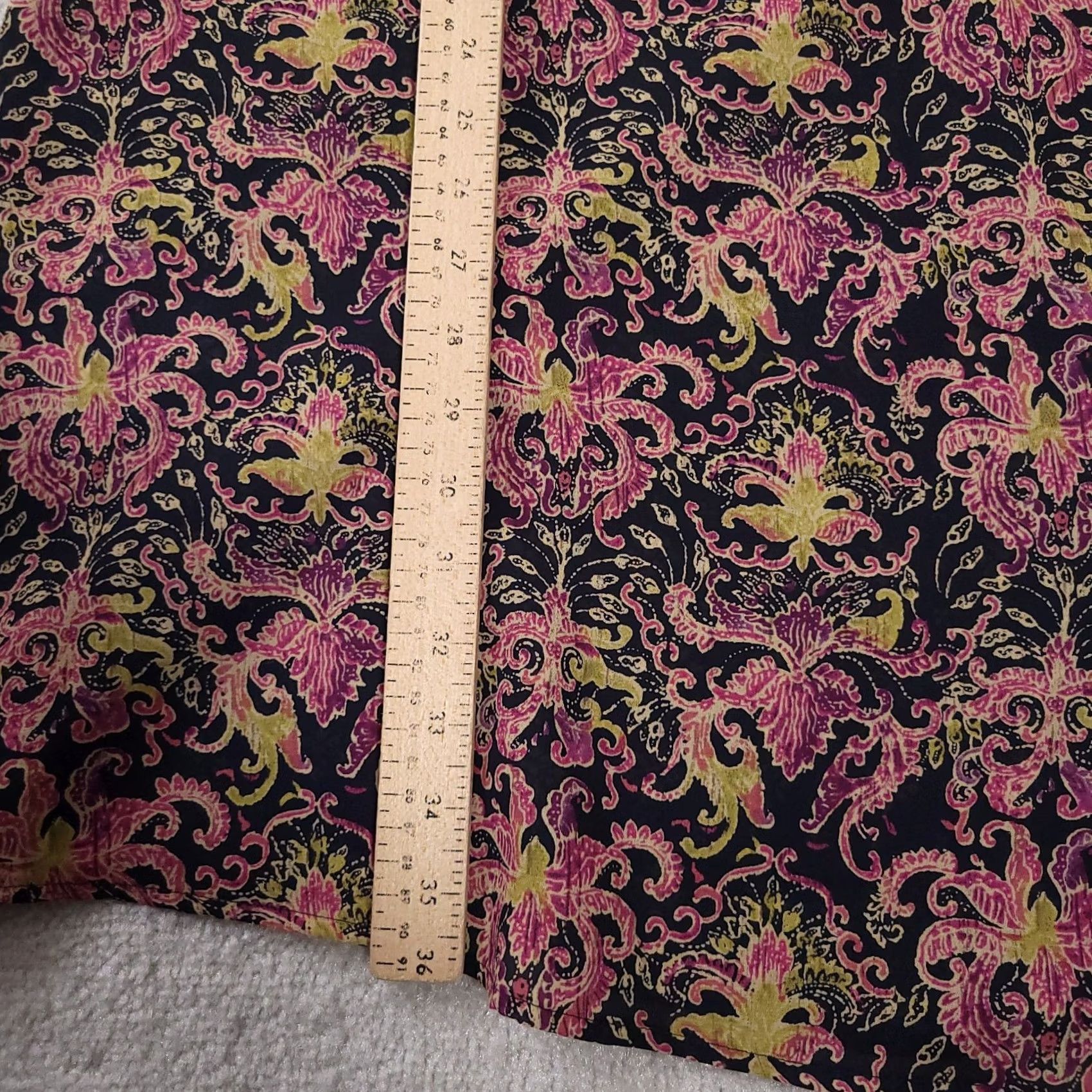 Liz Claiborne Emma James Liz Claiborne Maxi Skirt Reversible 22W Plus Slit Floral Geo Womens Skirt Midi 90s Vintage? Size 40" / US 18 - 7 Thumbnail
