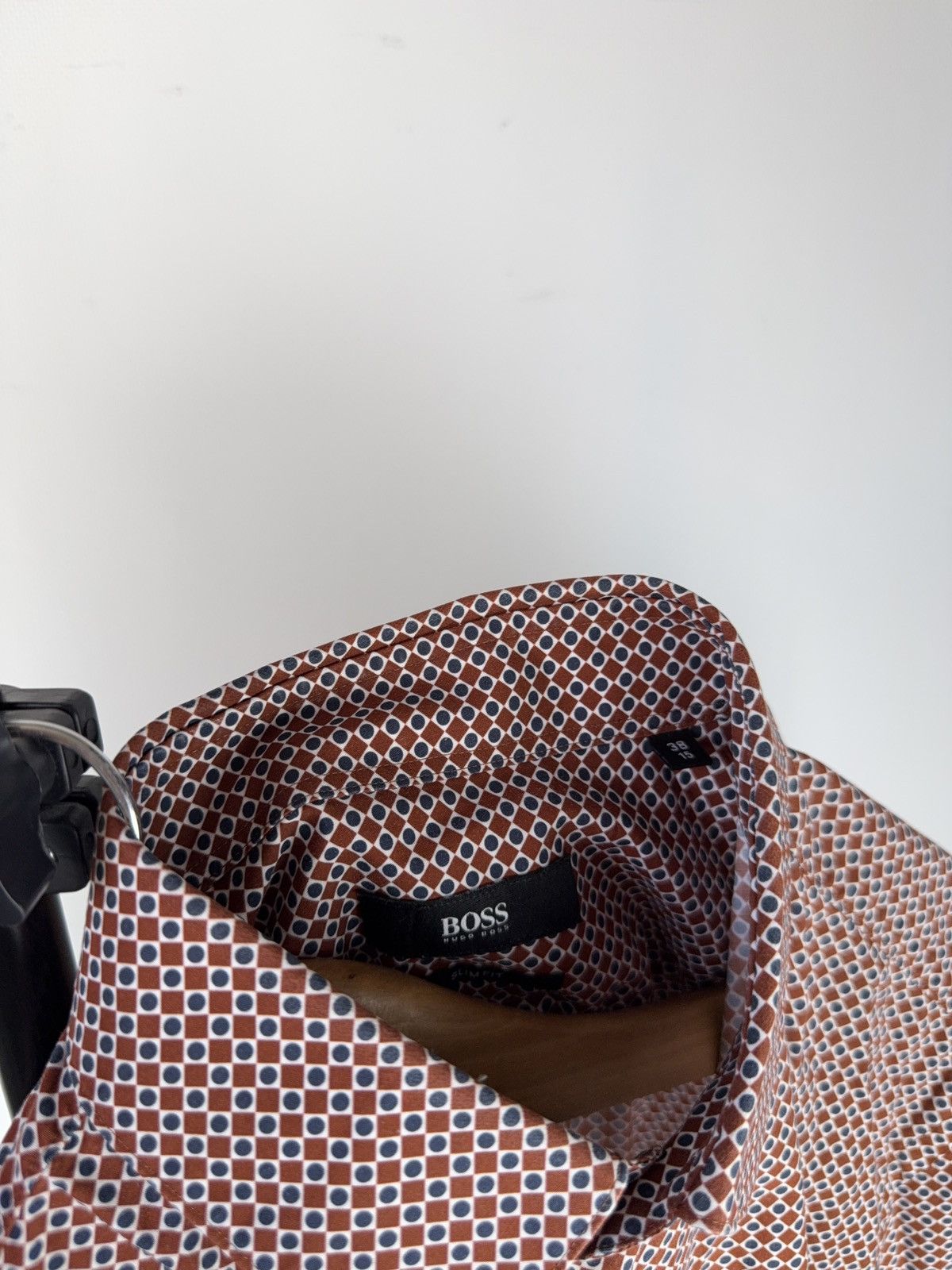 Hugo Boss Vintage Retro dot pattern Hugo Boss Designer Luxury Shirt Size US S / EU 44-46 / 1 - 7 Thumbnail