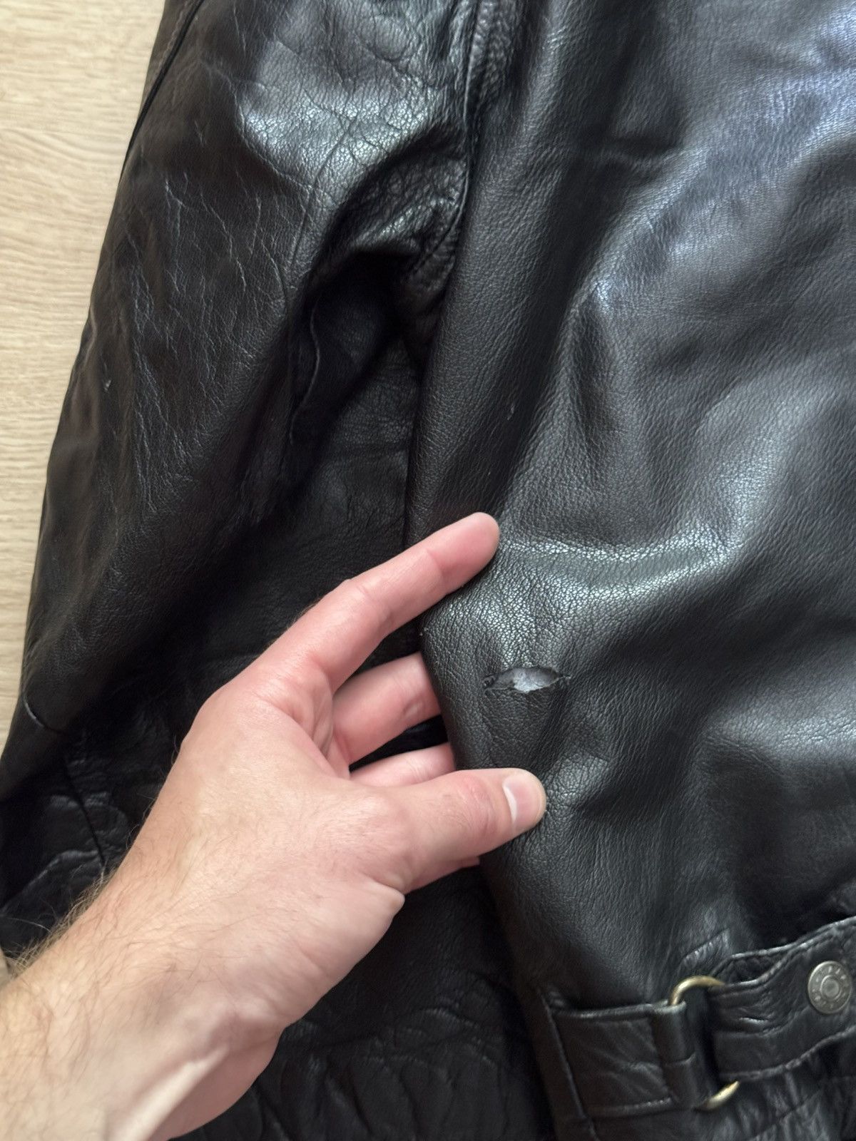 Genuine Leather Vintage 00’s Enjoy y2k Genuine Leather Moto Racing Jacket Size US M / EU 48-50 / 2 - 6 Thumbnail