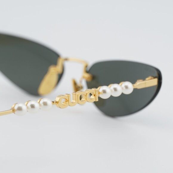 Gucci Gucci GG1920S 001 Sunglasses Shiny Gold with White Pearl Size ONE SIZE - 6 Thumbnail