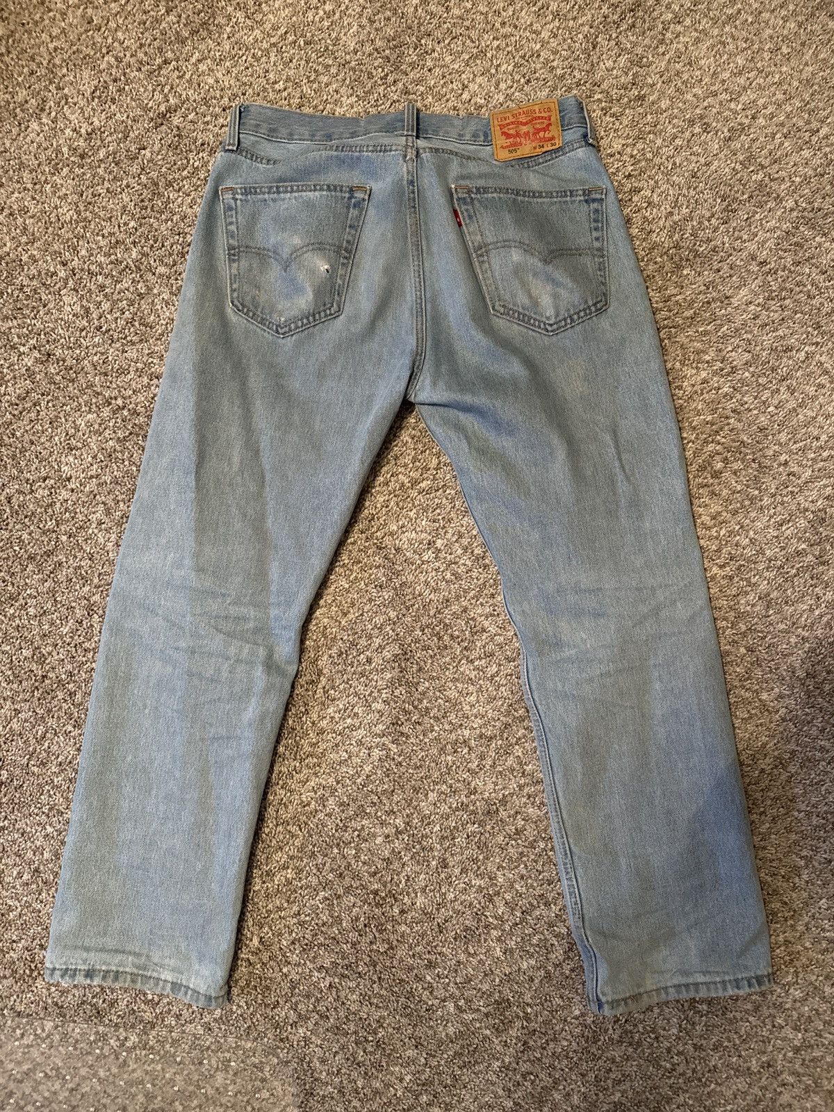 Levi's Levi 505 Light wash Denim Size US 34 / EU 50 - 4 Thumbnail