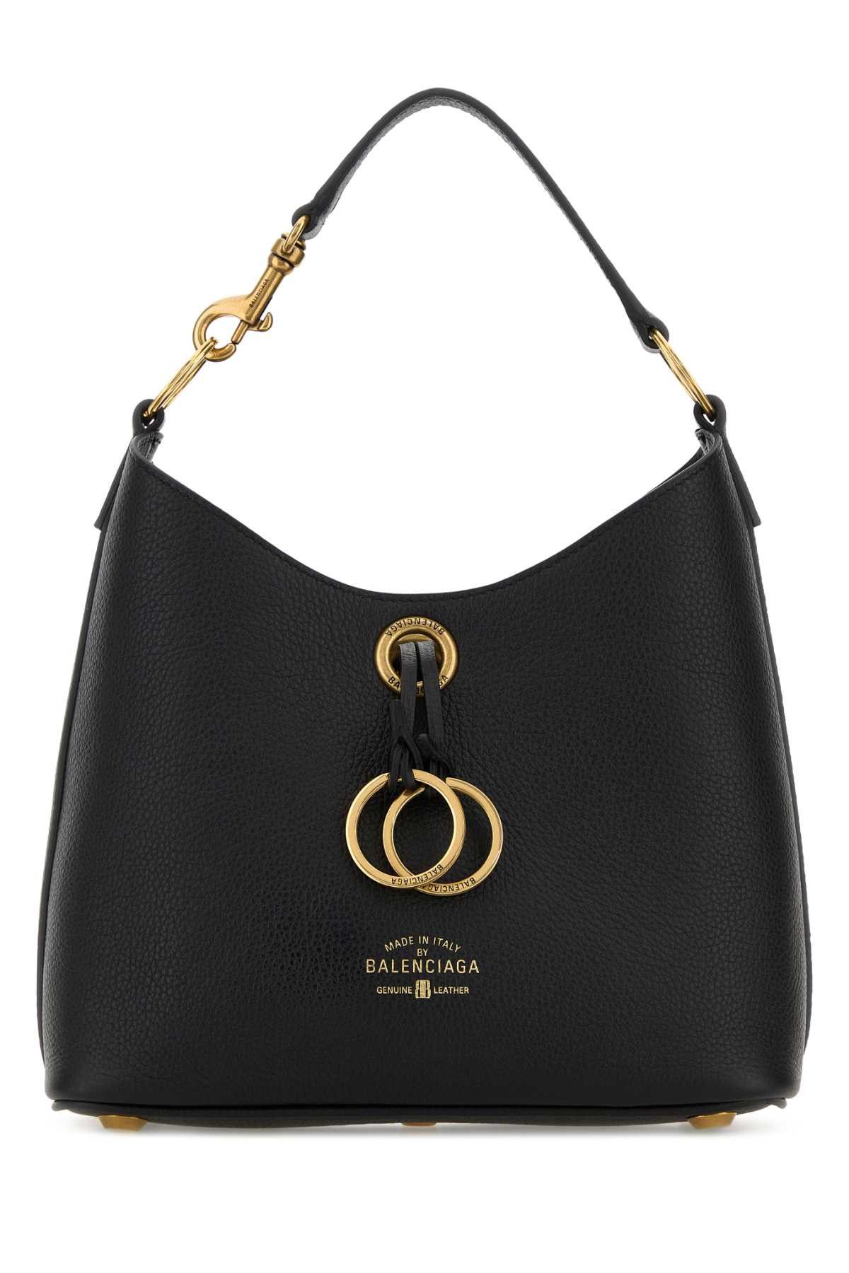 Balenciaga Black Leather Carrie Handbag Size ONE SIZE - 1 Thumbnail