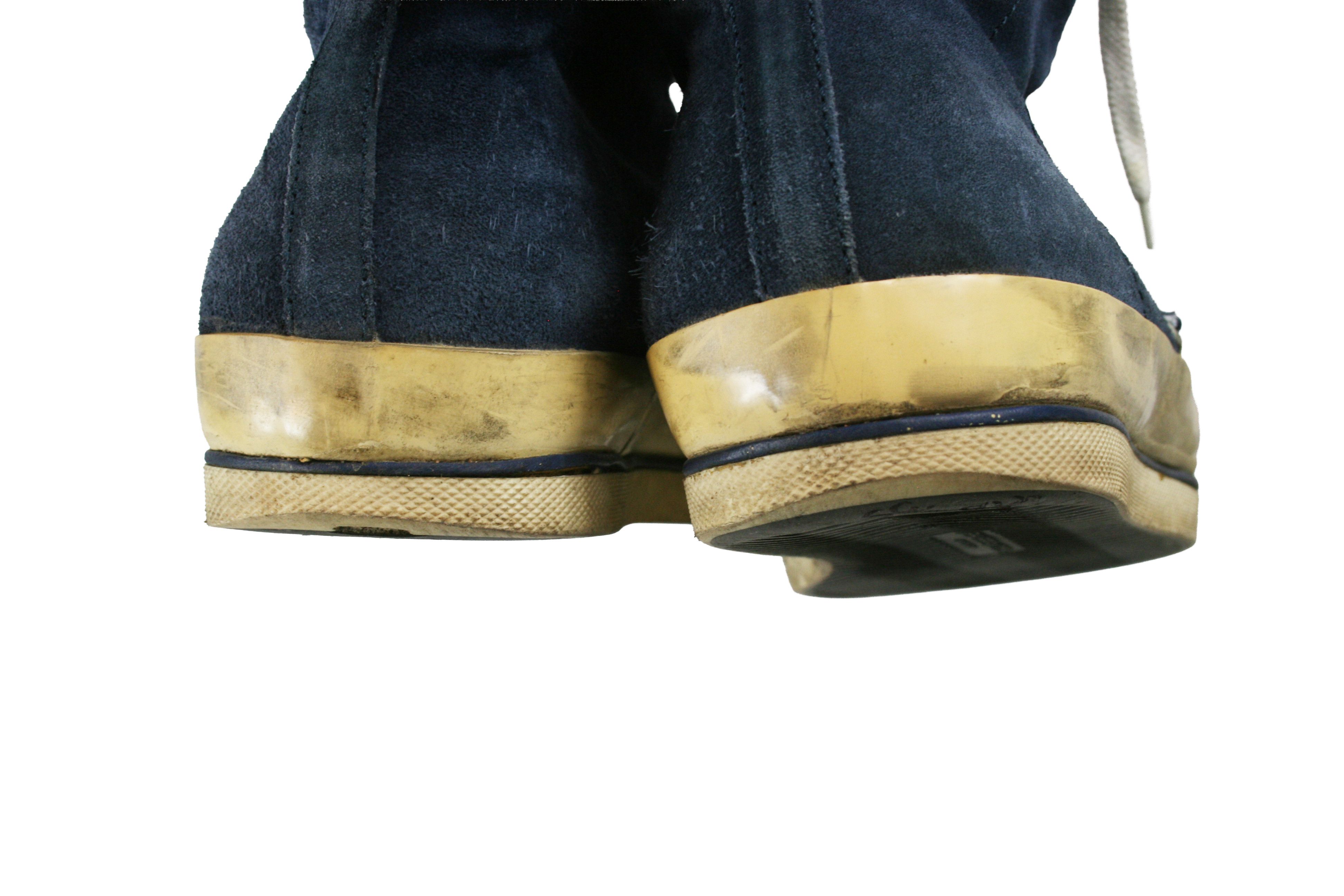 Philippe Model PRSX Suede Grunge Distressed High Top Sneakers Size US 8 / EU 41 - 11 Thumbnail