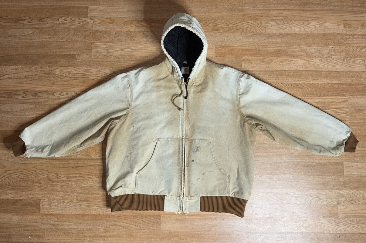 Carhartt Carhartt Jacket XXL Duck Canvas J140 BRN Hooded Distressed Size US XXL / EU 58 / 5 - 3 Thumbnail