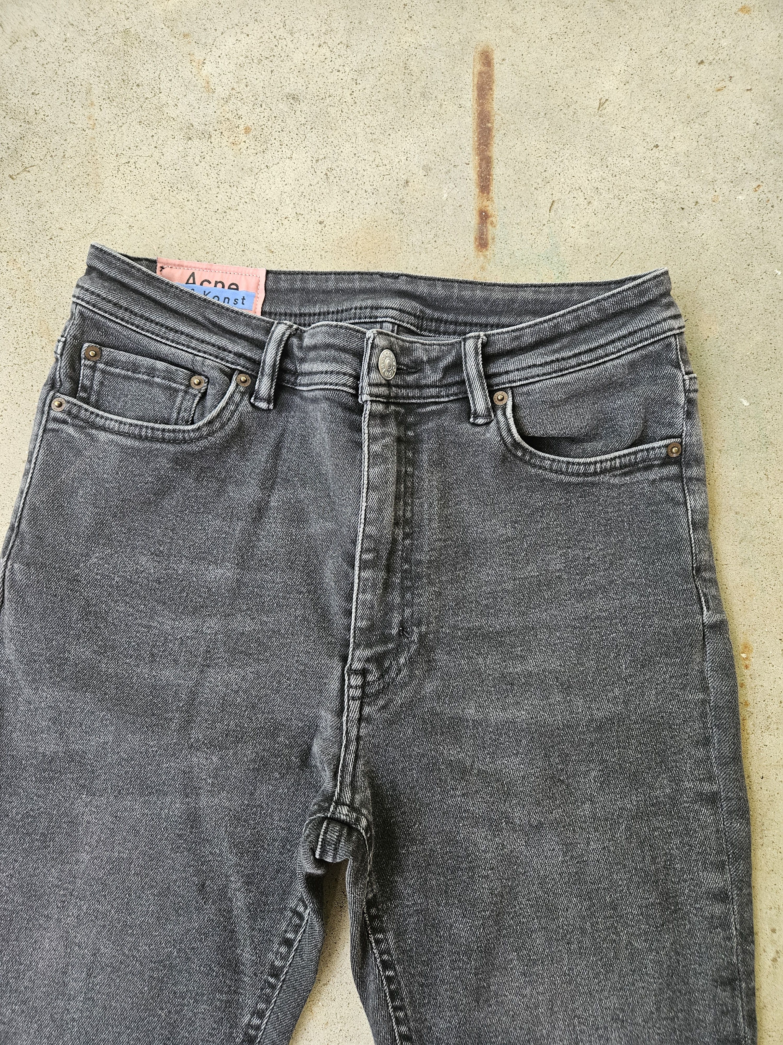 Acne Studios Blå Konst Peg Used Blk Patch Black Denim Jeans Size US 29 - 2 Thumbnail