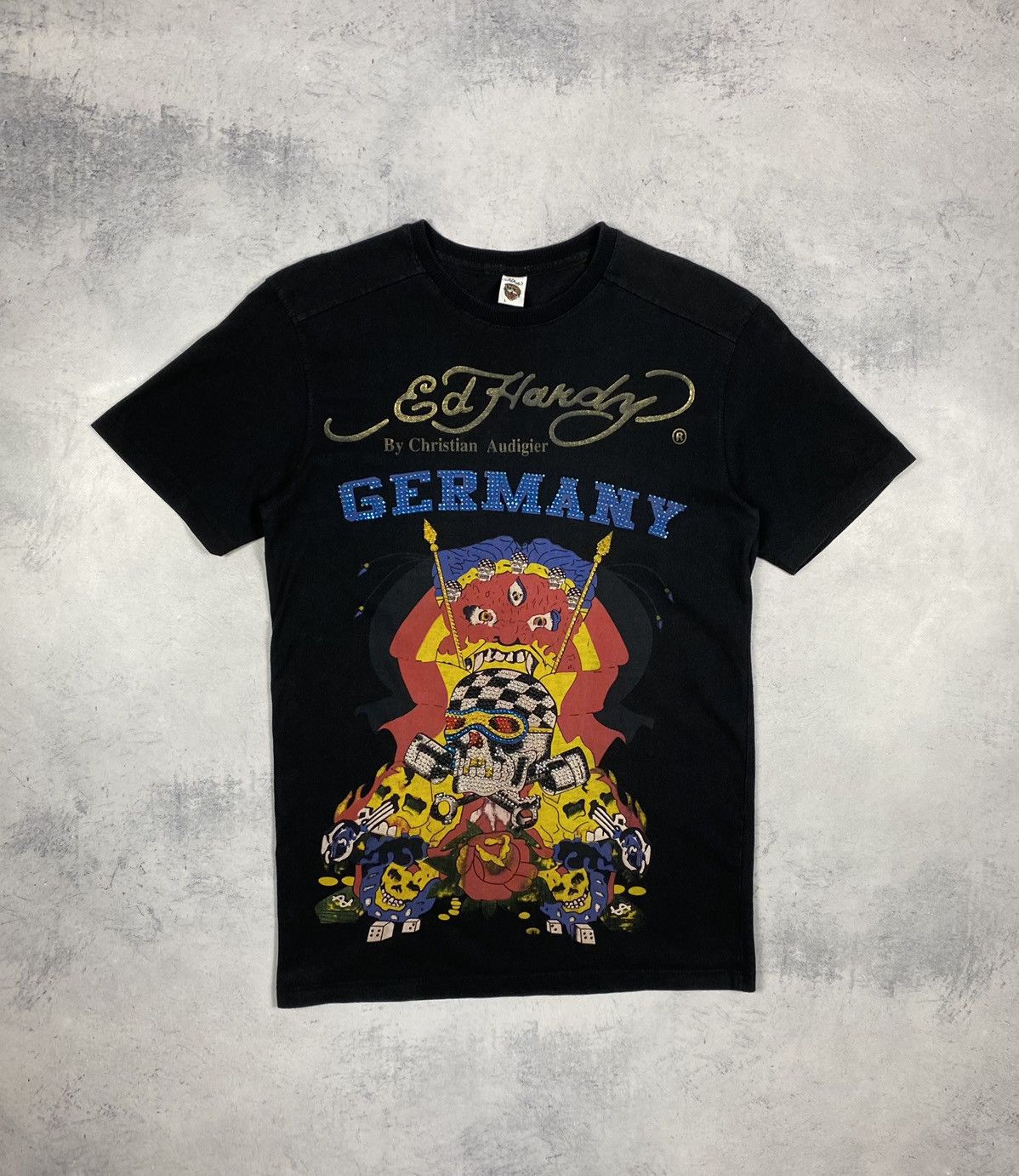 Ed Hardy Vintage Y2K Ed Hardy By Christian Audigier Germany T Shirt Size US L / EU 52-54 / 3 - 2 Thumbnail