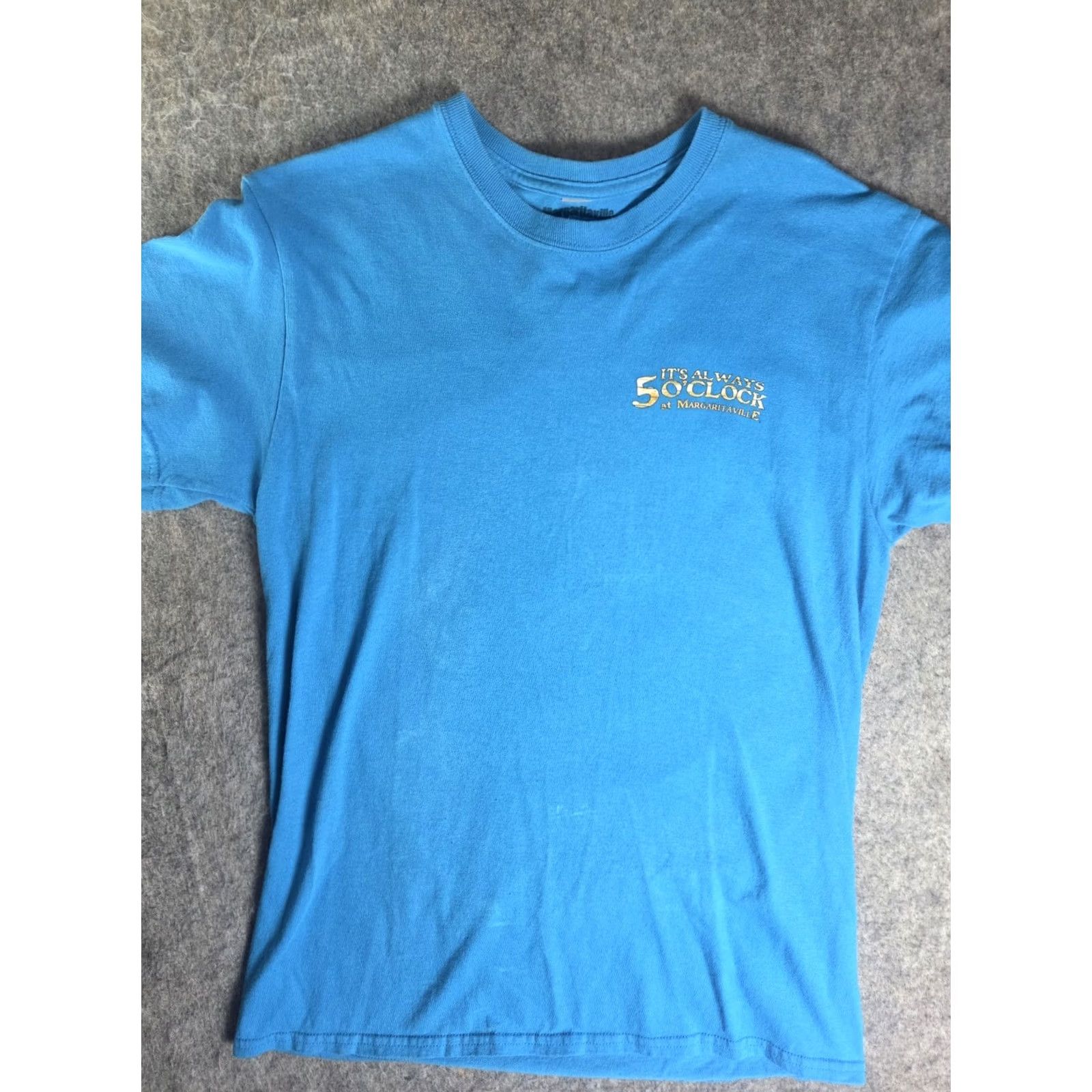 Vintage Margaritaville T Shirt Always 5 O'clock Whats In Your Blender Mens Medium Blue Short Sleeve Shirt Mens M Size US M / EU 48-50 / 2 - 2 Thumbnail