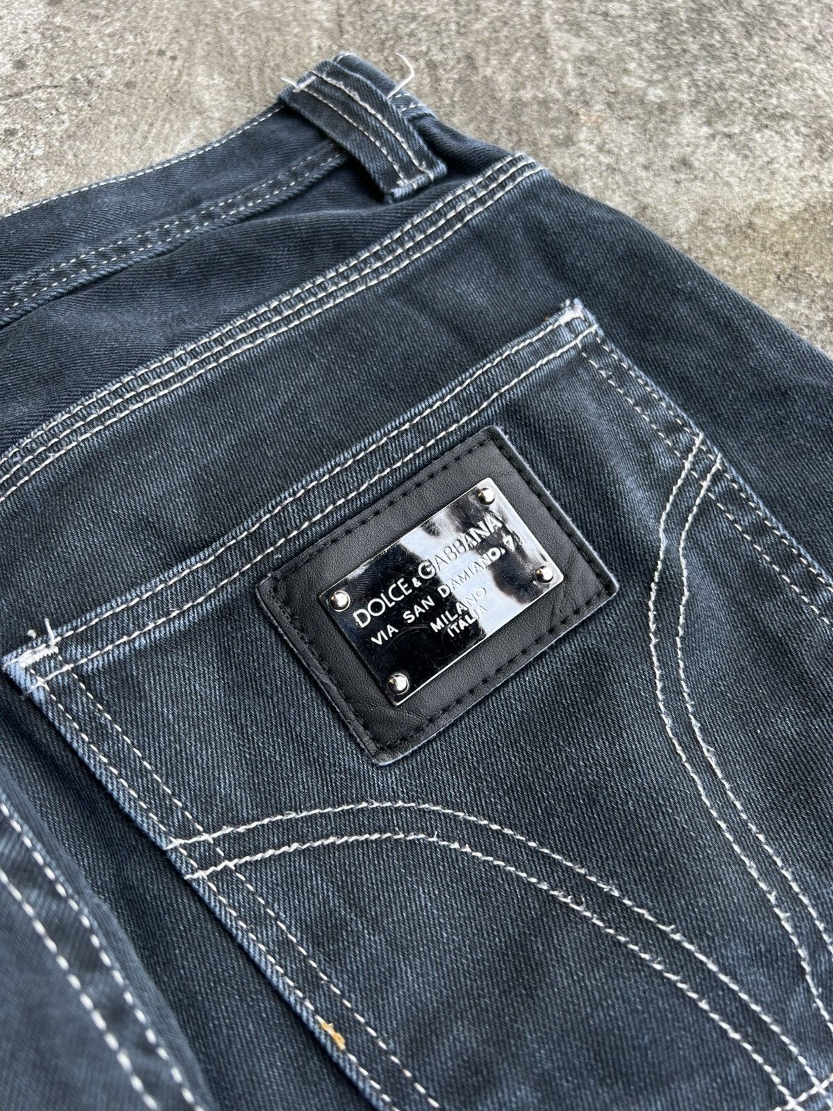 Dolce & Gabbana Crazy Vintage Dolce Gabbana Big Metal Logo Y2k Jeans Glamour Size US 32 / EU 48 - 7 Thumbnail