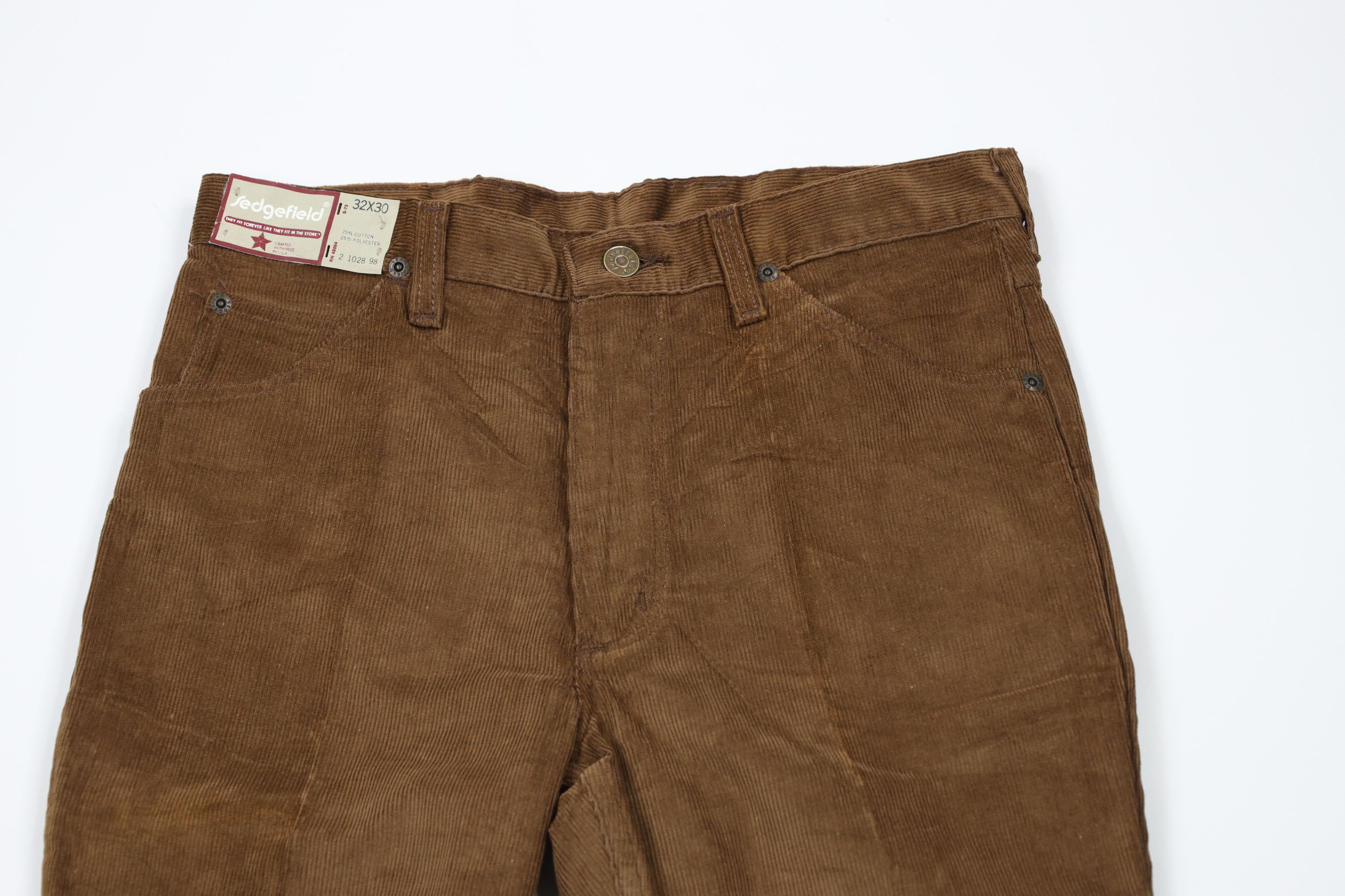 Vintage Deadstock Vintage 70s Streetwear Wide Leg Corduroy Pants USA Size US 30 / EU 46 - 2 Thumbnail