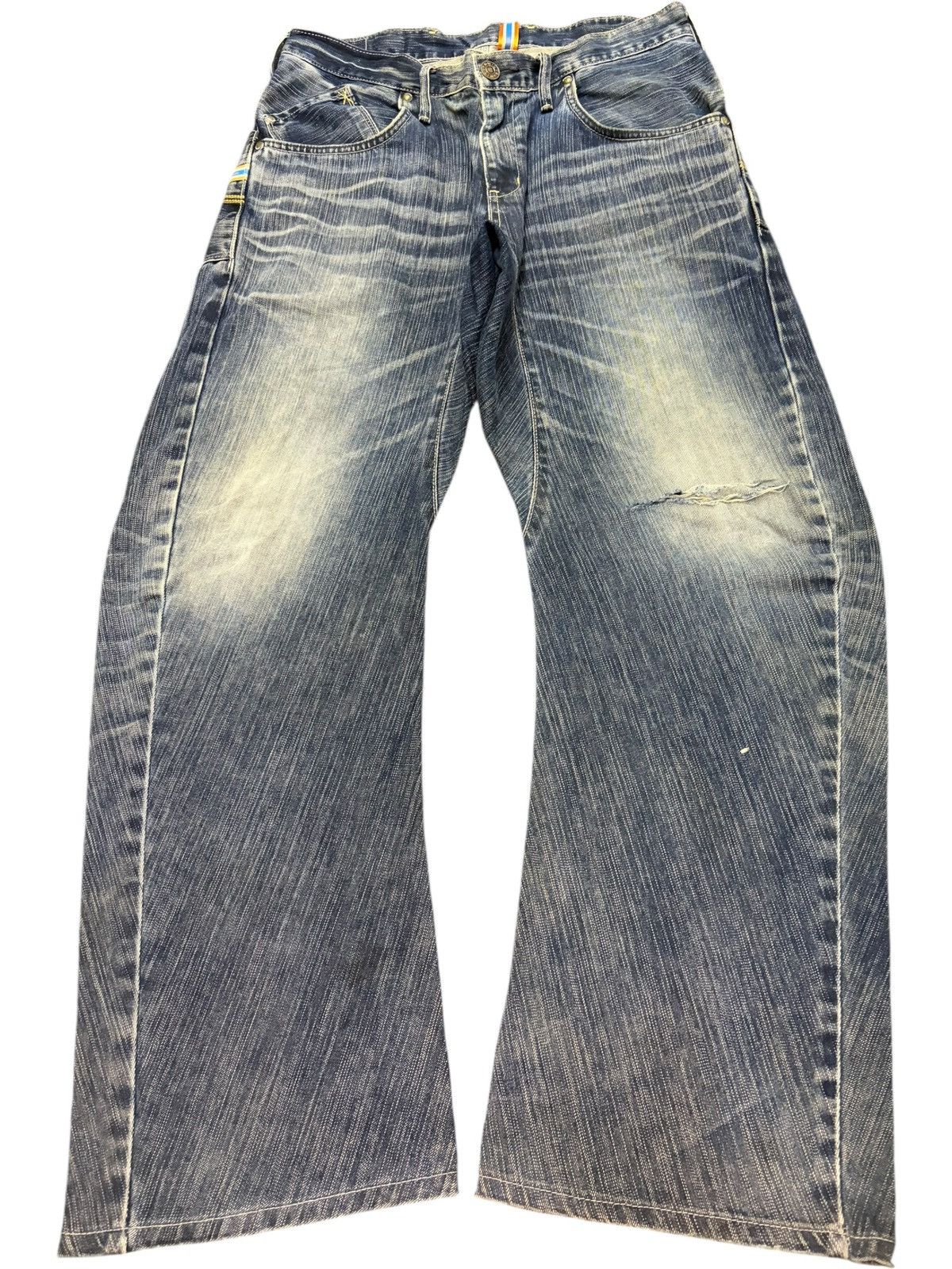 Edwin Vintage Edwin XV Function Buckle Back Distress Baggy Jeans Size US 32 / EU 48 - 1 Thumbnail