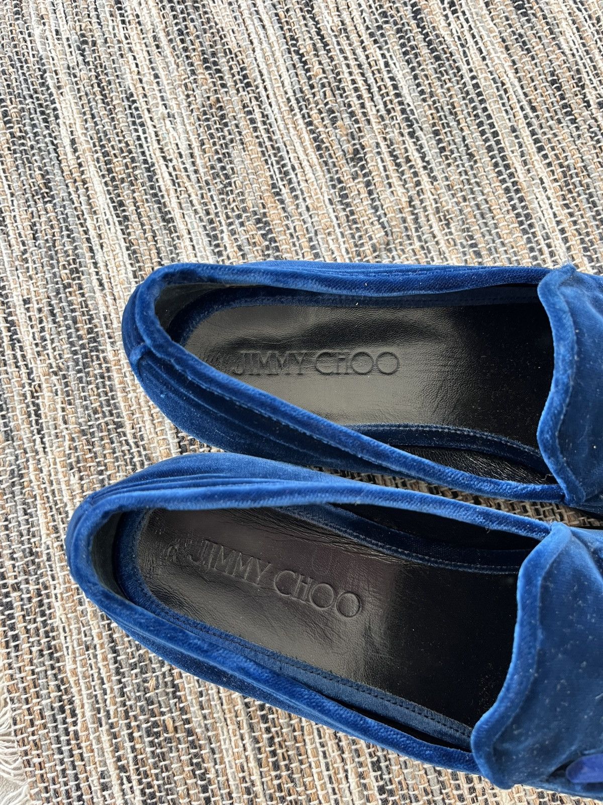 Jimmy Choo Jimmy Choo Loafers Slip-ons Velvet Blue Luxury Y2K Designer Size US 9 / EU 42 - 11 Thumbnail