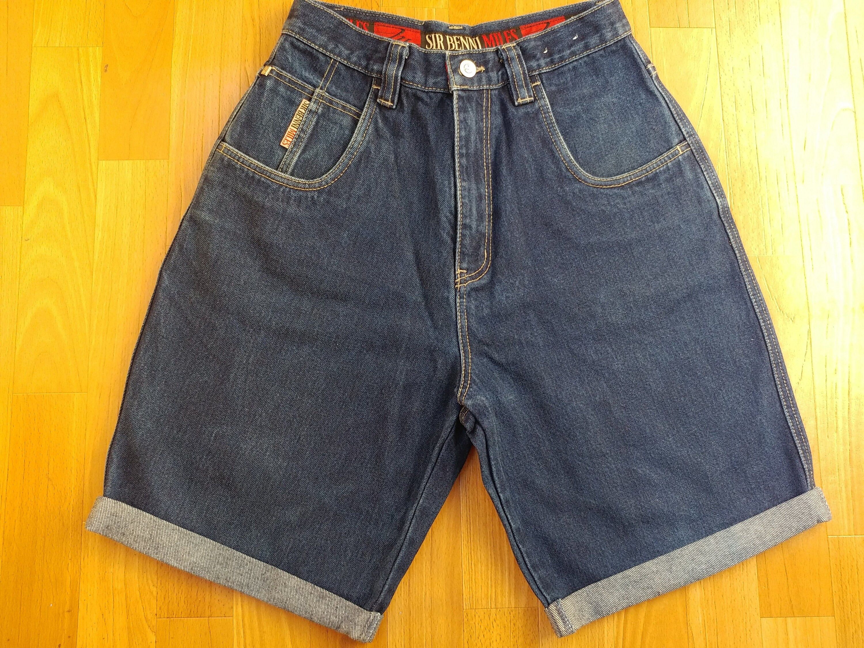Vintage Sir Benni Miles shorts, vintage hip hop baggy jeans, 90s, 28 Size US 28 / EU 44 - 5 Thumbnail