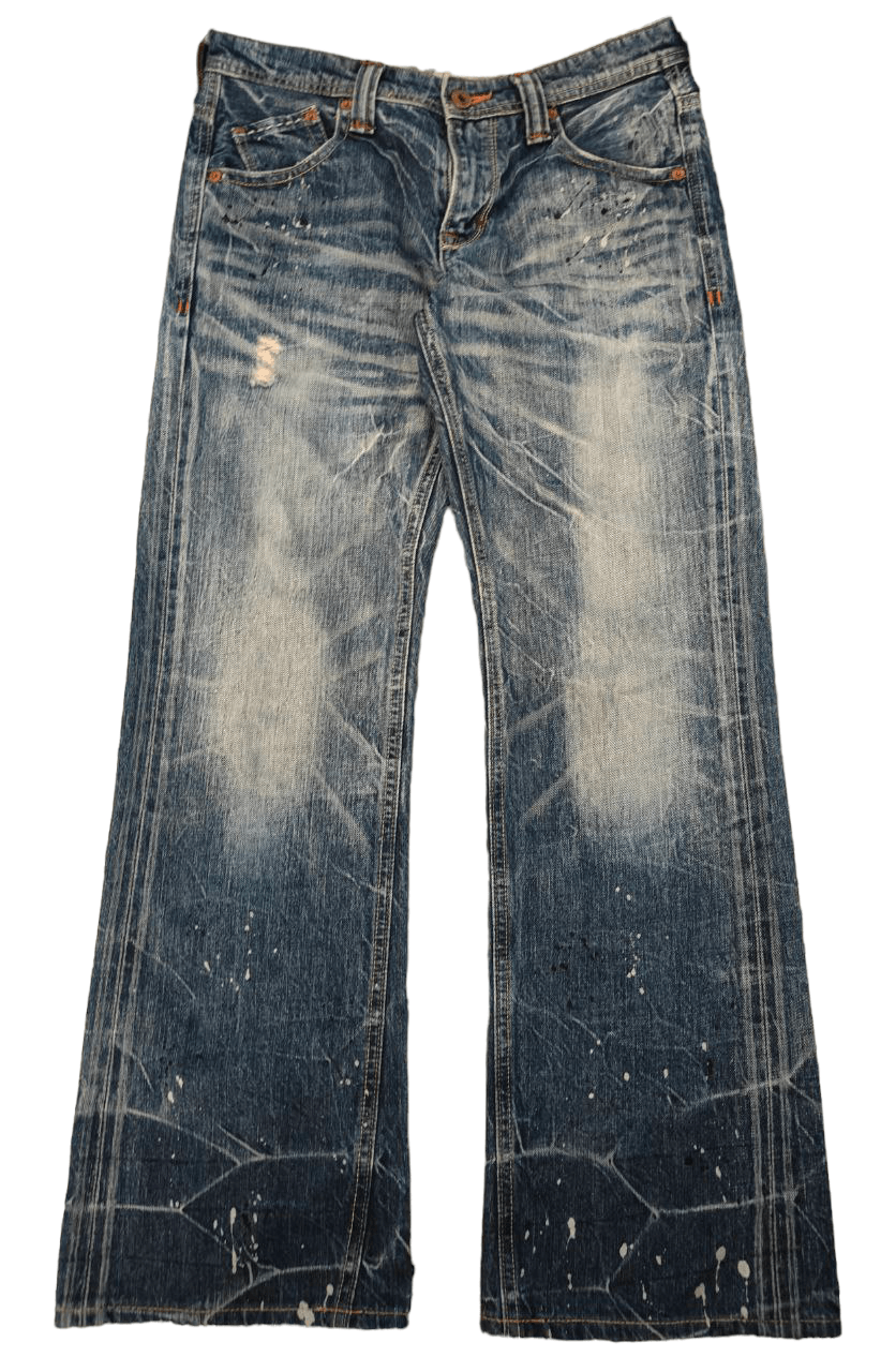 Japanese Brand Japanese Brappers Paint Denim Size 29" - 1 Thumbnail