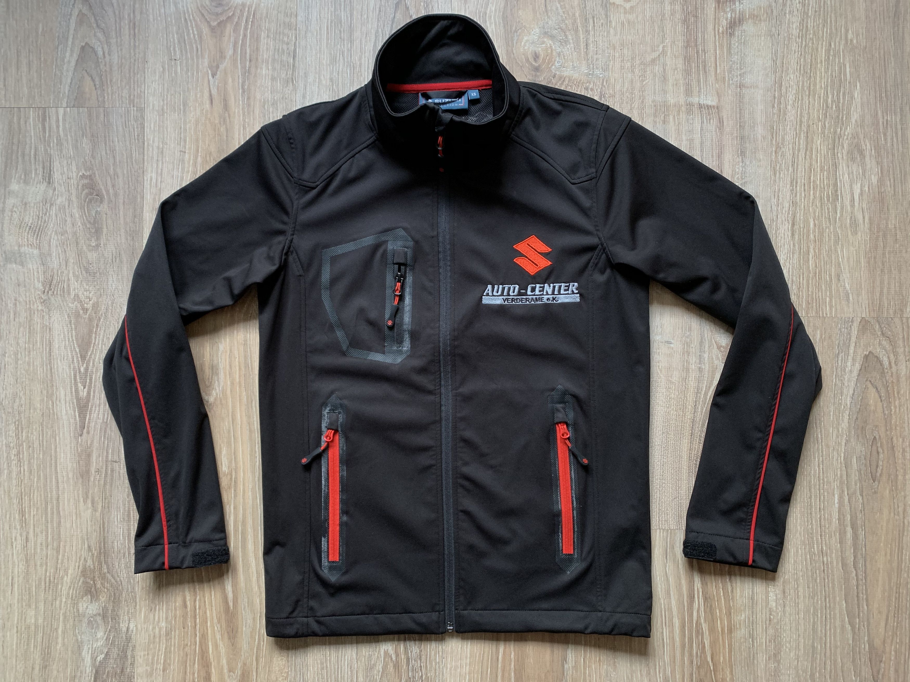 Image of Suzuki Softshell Racing Moto Jacket in Black, Men's (Size XS)