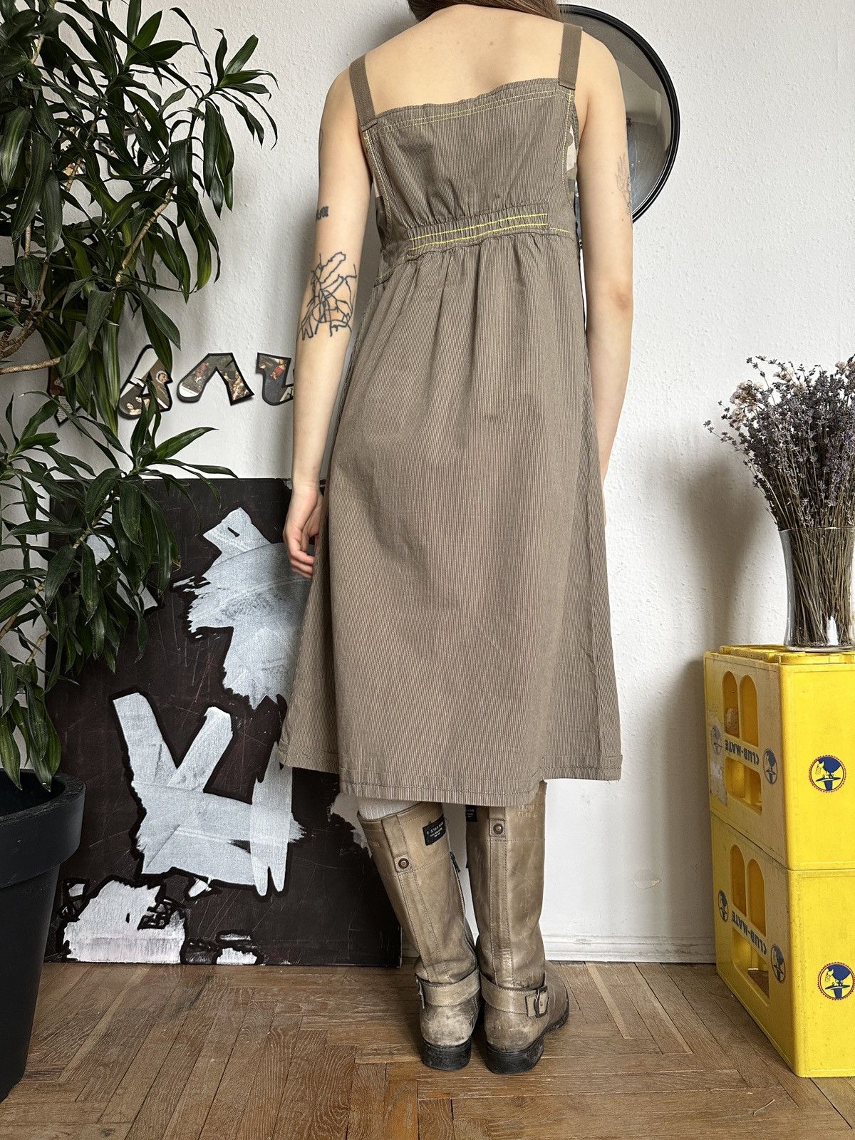 Vintage Striped Camo Vintage Military Dress StreetFashion Pocket Size S / US 4 / IT 40 - 8 Thumbnail