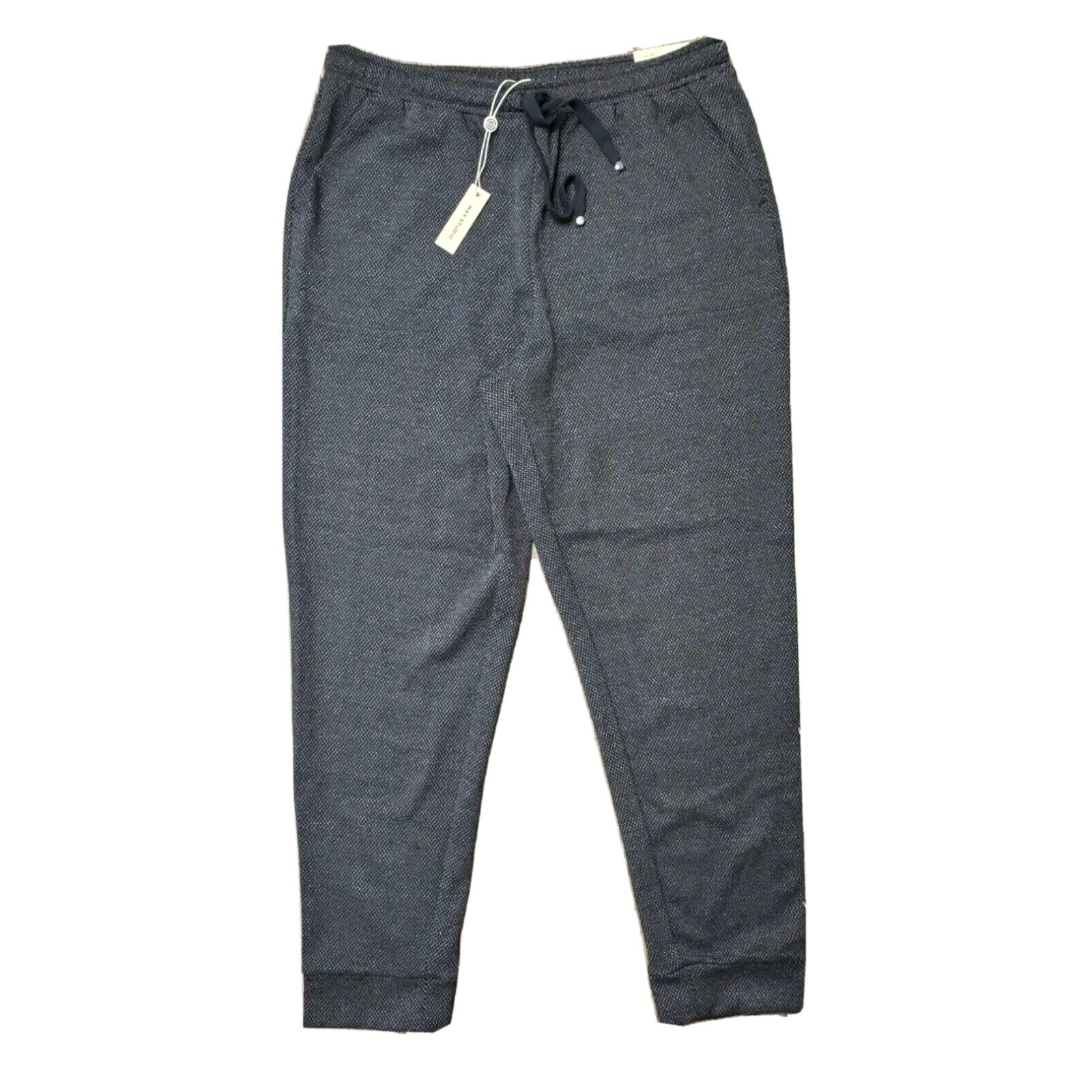 Vintage NEW Max Studio Pull On Jogger Women s XL Stretch Knit Tapered Black Print Pant Grailed
