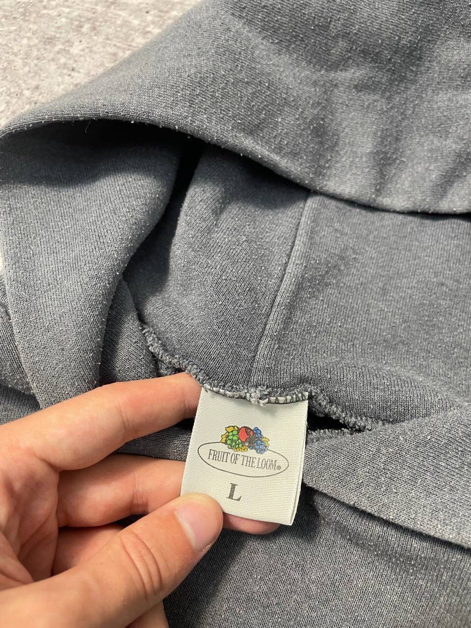 Fruit Of The Loom Vintage 90s Fruit Of The Loom FOTL Faded Baggy Hoodie Y2K Size US L / EU 52-54 / 3 - 5 Thumbnail
