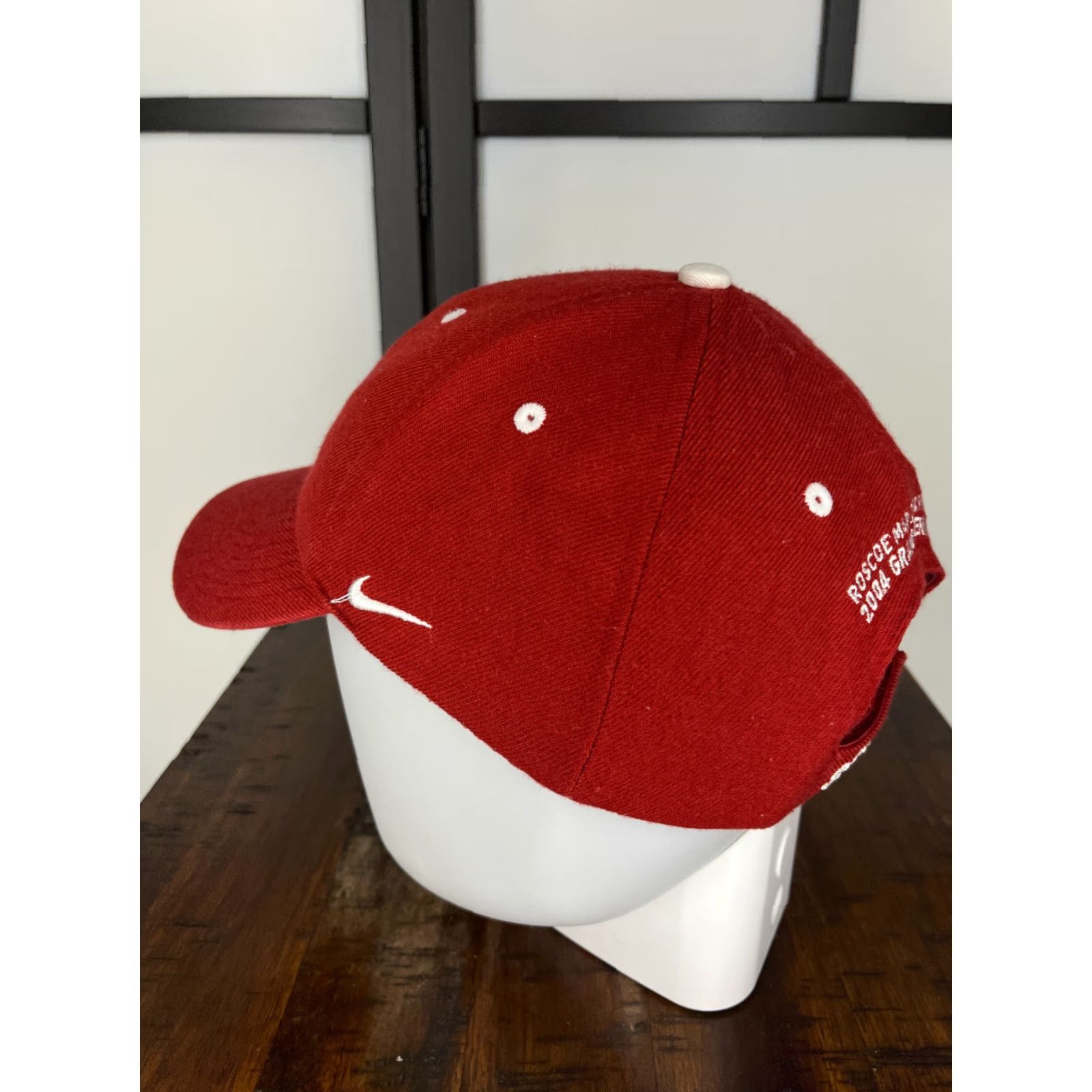 Nike VINTAGE Stanford Hat Cap Strap Back Adult OS Red Nike Baseball Cap Hats Unisex Adults OS Red 2004 Grand Open Roscoe Maples Pavilion Mens Size ONE SIZE - 5 Thumbnail