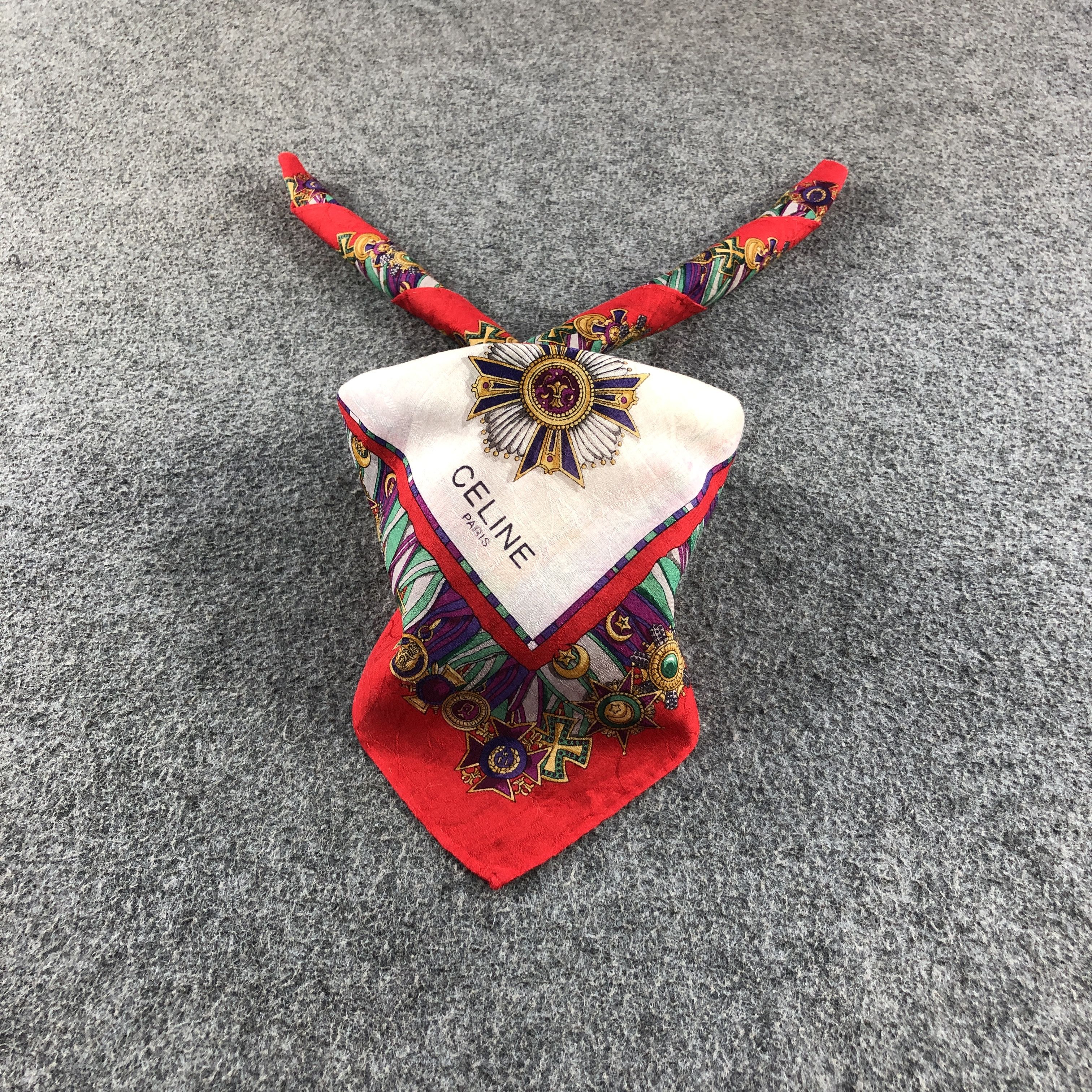 Celine Celine Chains Handkerchief Neckerchief Bandana H2749 Size ONE SIZE - 1 Thumbnail