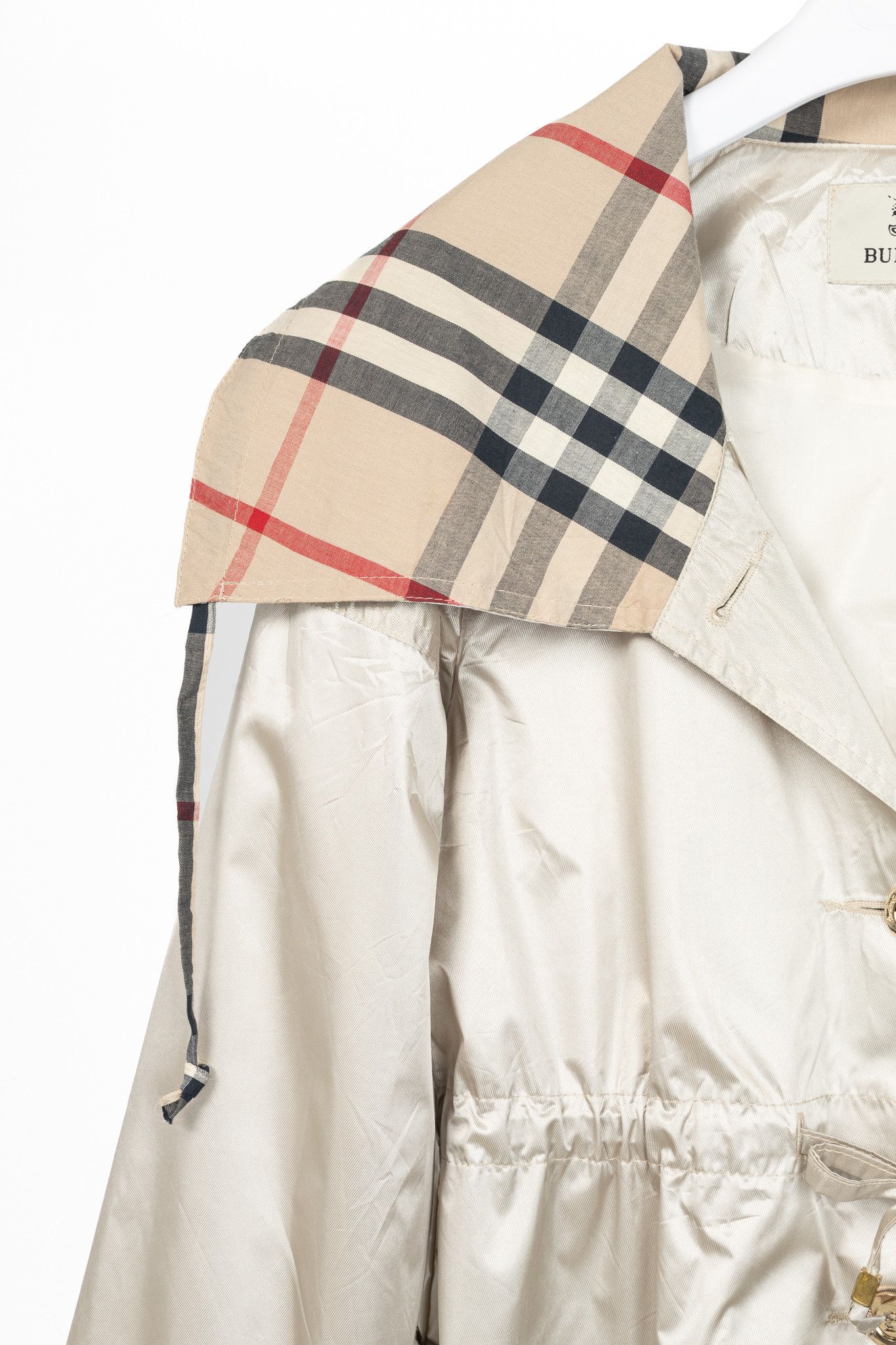 Burberry Burberry Cotton-Blend Check-Trim Drawstring-Waist Jacket Size XL / US 12-14 / IT 48-50 - 5 Thumbnail