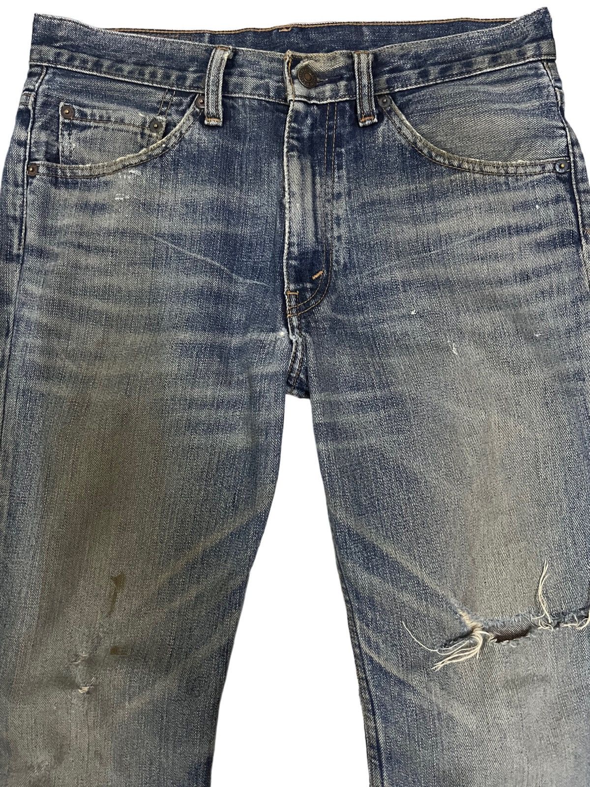 Levi's Vintage Levis Flare 517 MudWash Distressed Style Denim Size US 31 - 2 Thumbnail