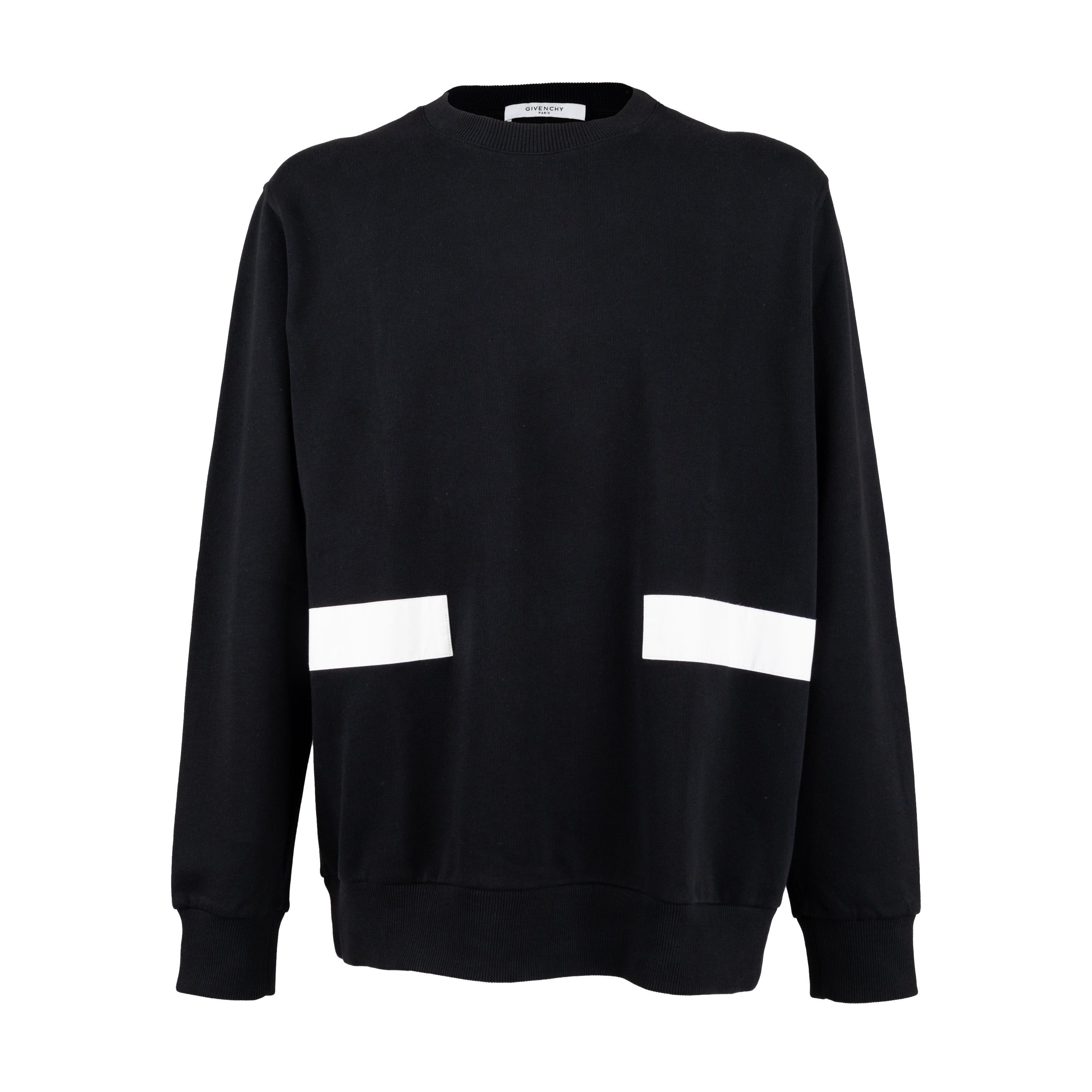 image of Givenchy Givenchy Oversized Sweatshirt With White Patch in Black, Women's