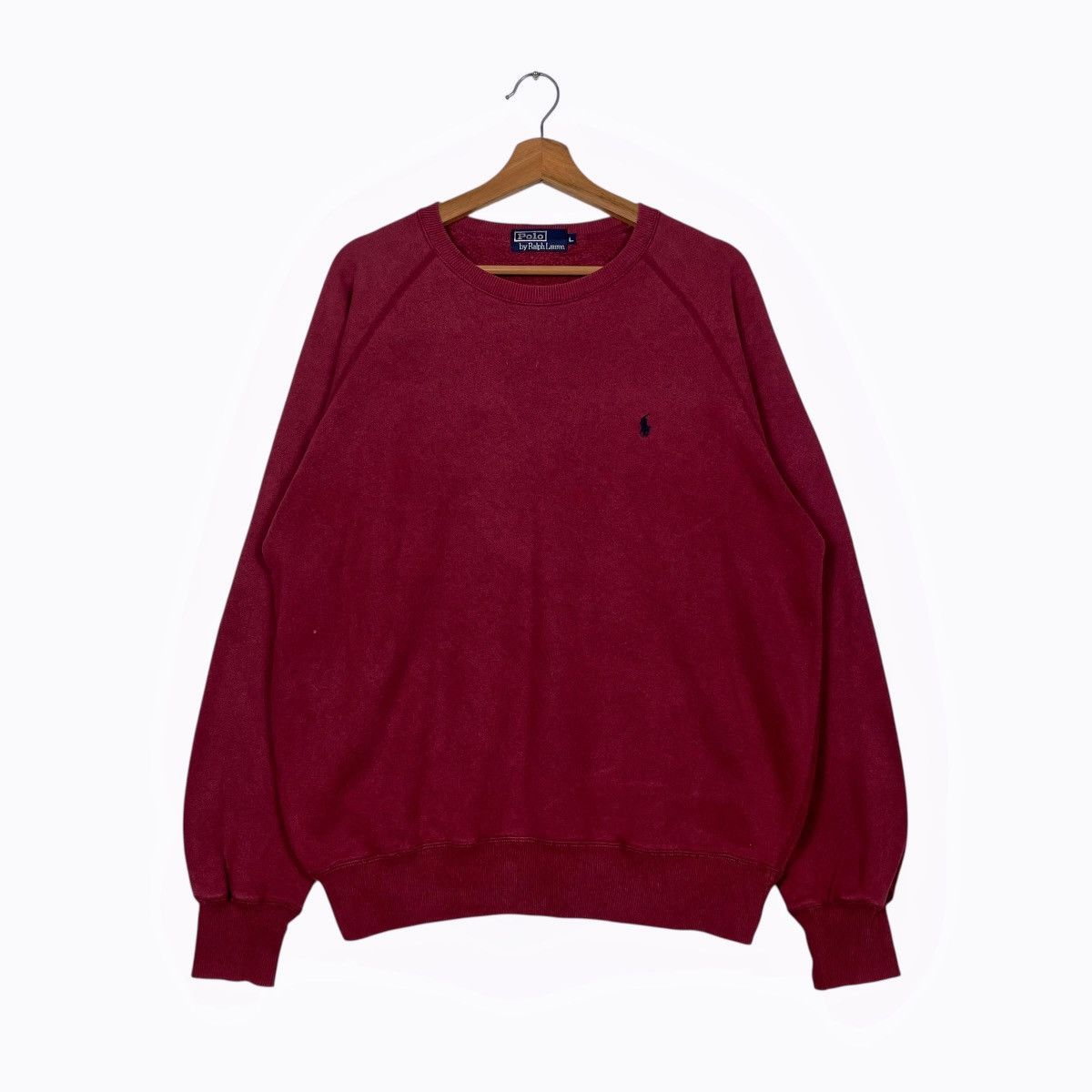 Polo Ralph Lauren Vtg Polo Ralph Lauren Red Crewneck Sweatshirt Size US L / EU 52-54 / 3 - 1 Thumbnail