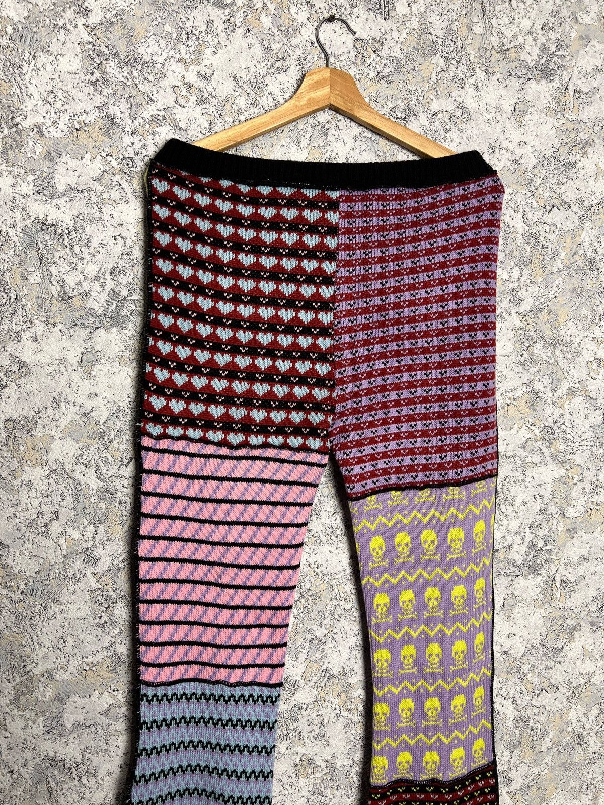 Designer × The Ragged Priest The Ragged Priest Mix Knit Multicolor Flare Trousers Pants Size 25" / US 0 / IT 36 - 5 Thumbnail
