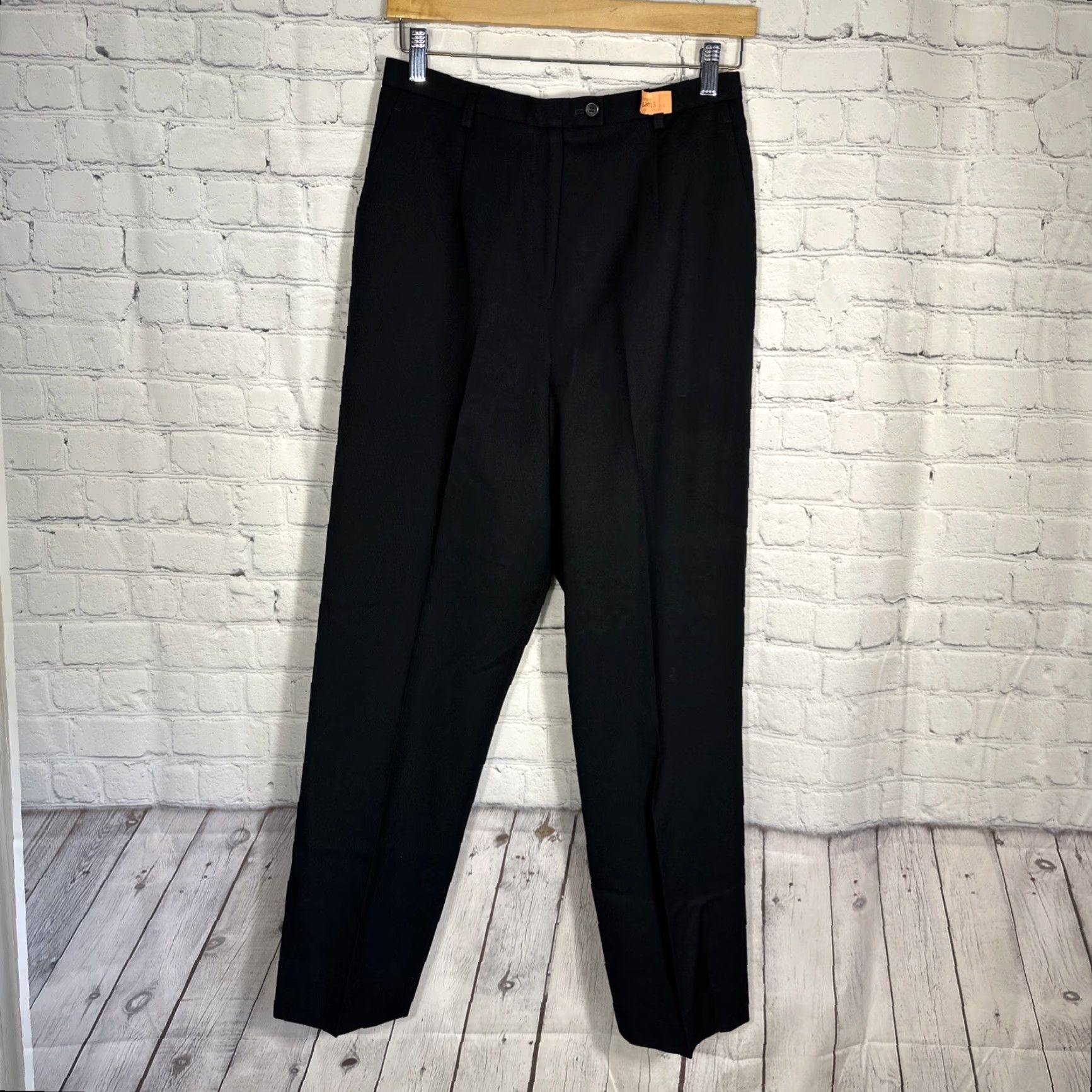 Pendleton Pendleton Pants Womens 10 Black Wool Dress Straight Leg Pleated High Rise Business Workwear Vintage Styled USA Classic Size 32" / US 10 / IT 46 - 2 Thumbnail